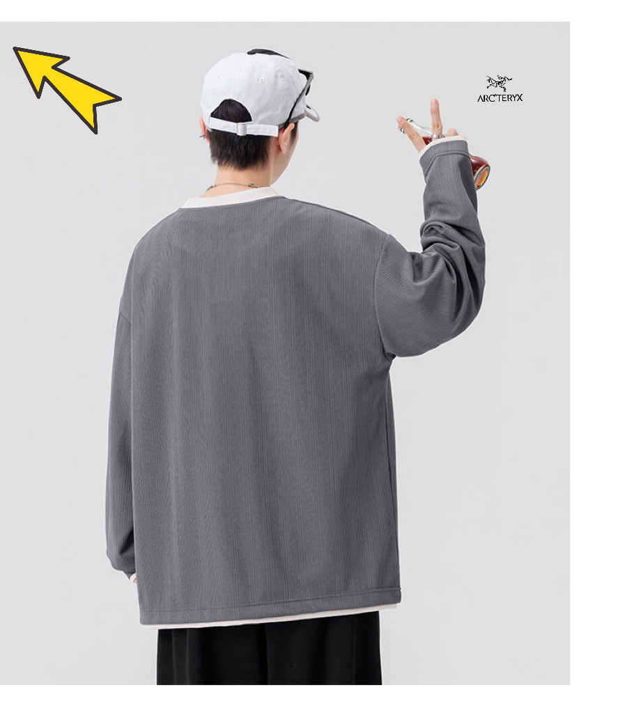 供💰75
ARC'TERYX / 始祖鸟限定款针织圆领卫衣男女同款  顶级版本

采用300g全棉毛圈面料，做工精细，独特的设计风印花绝对独家品质！

螺纹采用高克重重磅纯棉螺纹 同缸定织定染。软糯舒适透气柔软又亲肤!

经典圆领，舒适贴合不易变形，每个细节的完美性，上身效果丝毫不用考虑！
颜色：深灰色，黑色，紫色，木纹色
尺码：M一4XL
