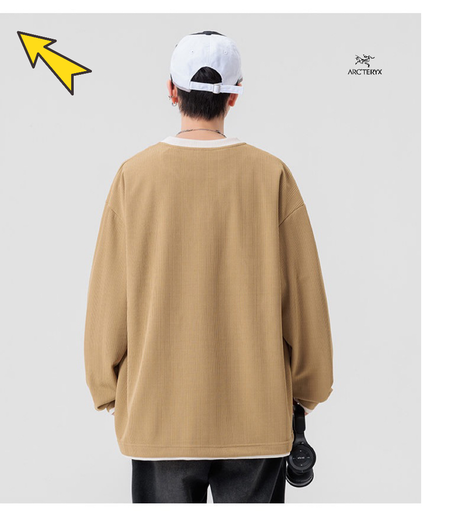 供💰75
ARC'TERYX / 始祖鸟限定款针织圆领卫衣男女同款  顶级版本

采用300g全棉毛圈面料，做工精细，独特的设计风印花绝对独家品质！

螺纹采用高克重重磅纯棉螺纹 同缸定织定染。软糯舒适透气柔软又亲肤!

经典圆领，舒适贴合不易变形，每个细节的完美性，上身效果丝毫不用考虑！
颜色：深灰色，黑色，紫色，木纹色
尺码：M一4XL
