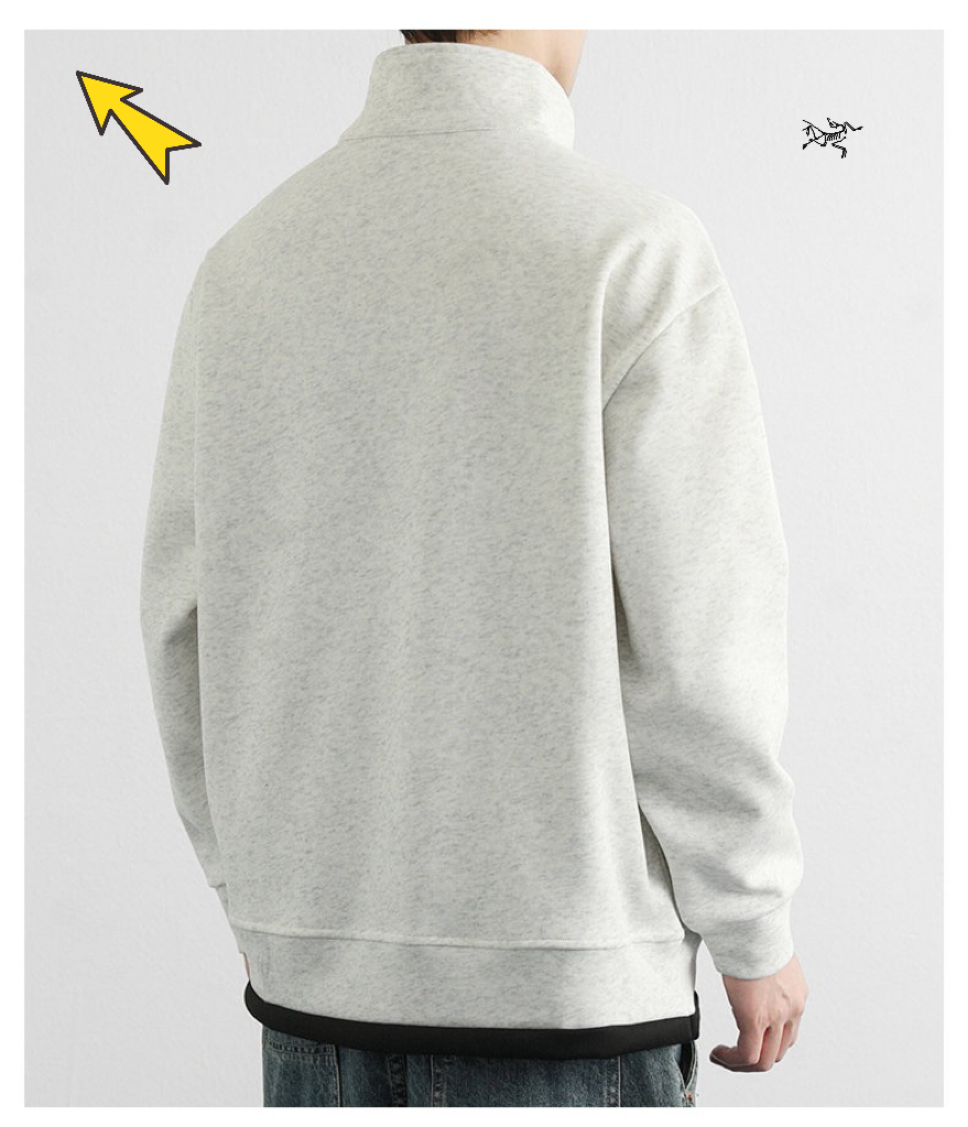 供💰90
ARC'TERYX始祖鸟新款前后logo字母男女情侣同款立领保暖卫衣
本款采用320g华棉面料，不起球不变形不掉色，与专柜一致！柔软的让你爱不释手，布料挺实，绝对厚实，打底单穿都是百搭，衣橱必备百搭绝绝子！
大厂做工，各个细节走线都做到了极致，完
颜色；灰色，黑色，
尺码：M一4XL
