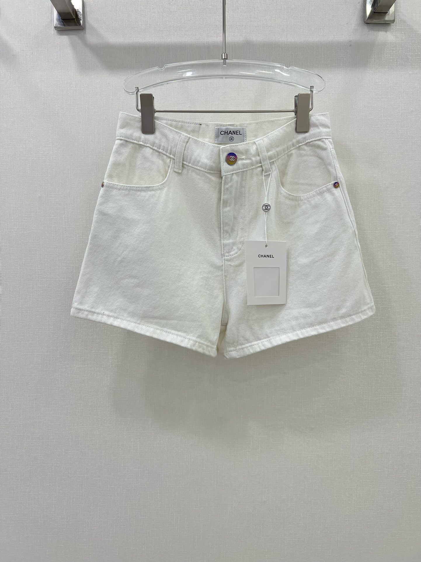 שאנל בגדים ג'ינס מכנסיים קצרים דנים אוסף האביב/הקיץ Vintage SMLB30510196130