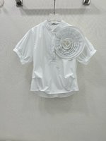 Chanel Clothing Shirts & Blouses T-Shirt Poplin Fabric Spring/Summer Collection Short Sleeve