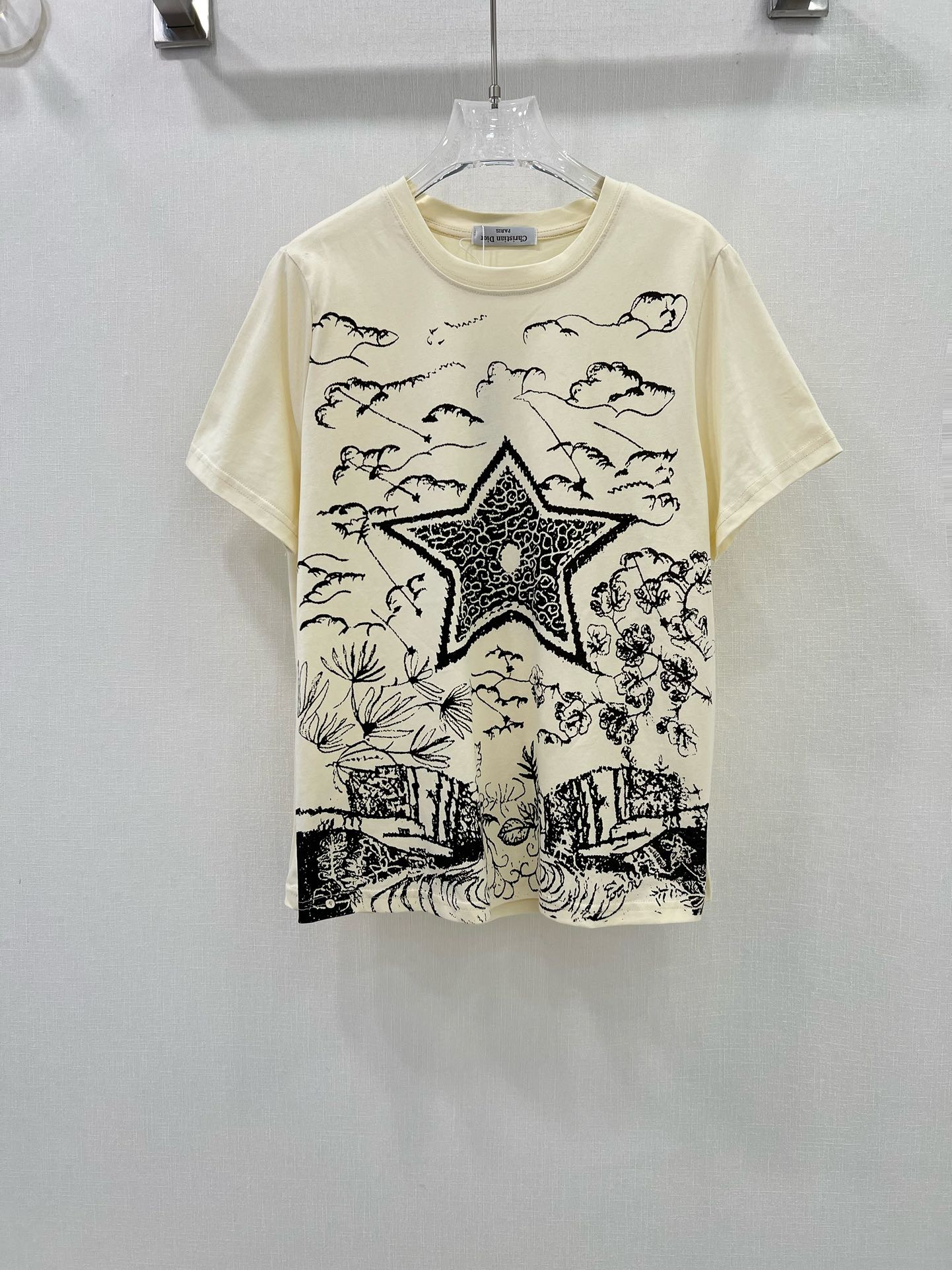 Top
 Dior Clothing T-Shirt Doodle Knitting Spring/Summer Collection Casual