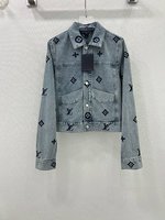 Louis Vuitton Clothing Coats & Jackets Embroidery Denim Summer Collection Vintage