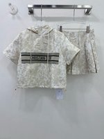 Luxury Fake
 Dior Clothing Shirts & Blouses Two Piece Outfits & Matching Sets Gold Embroidery Summer Collection