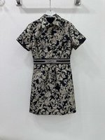 Dior Clothing Dresses Gold Embroidery Summer Collection