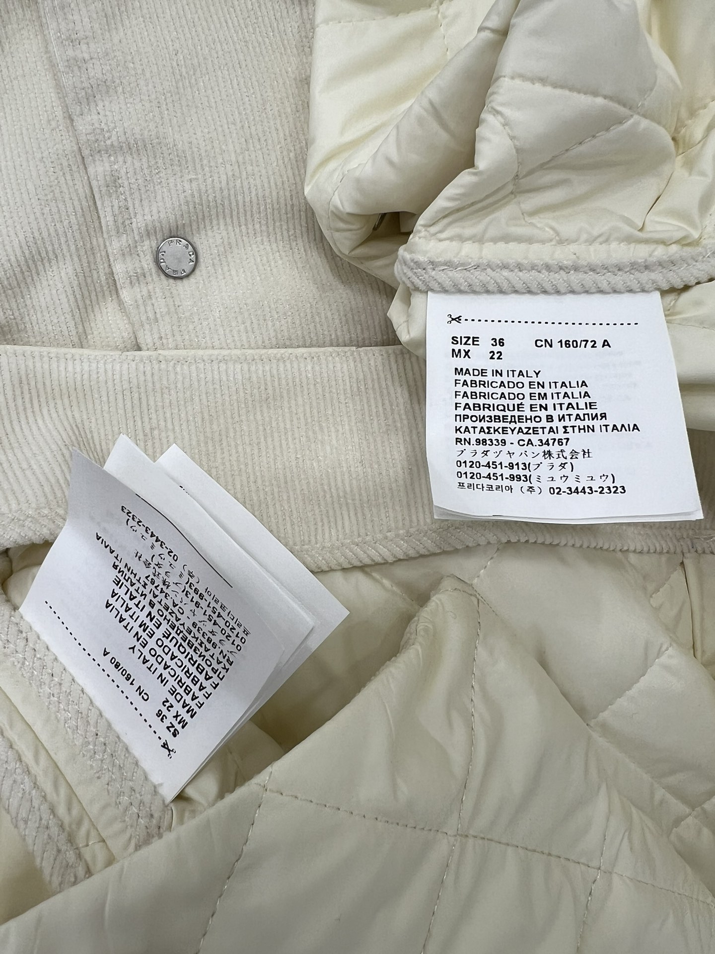 Prada New Twig Cotton Suit: Autumn Fashion with Dust-Proof Bag & High Quality. - 图片 8