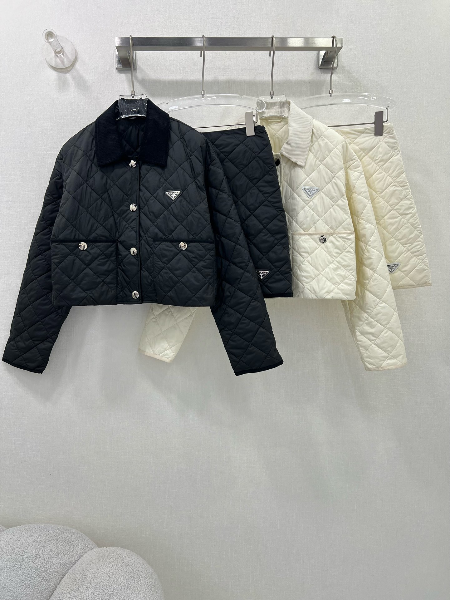 Prada New Twig Cotton Suit for Autumn: Single-Rate Female Suit with Dust-Proof Bag - 图片 9