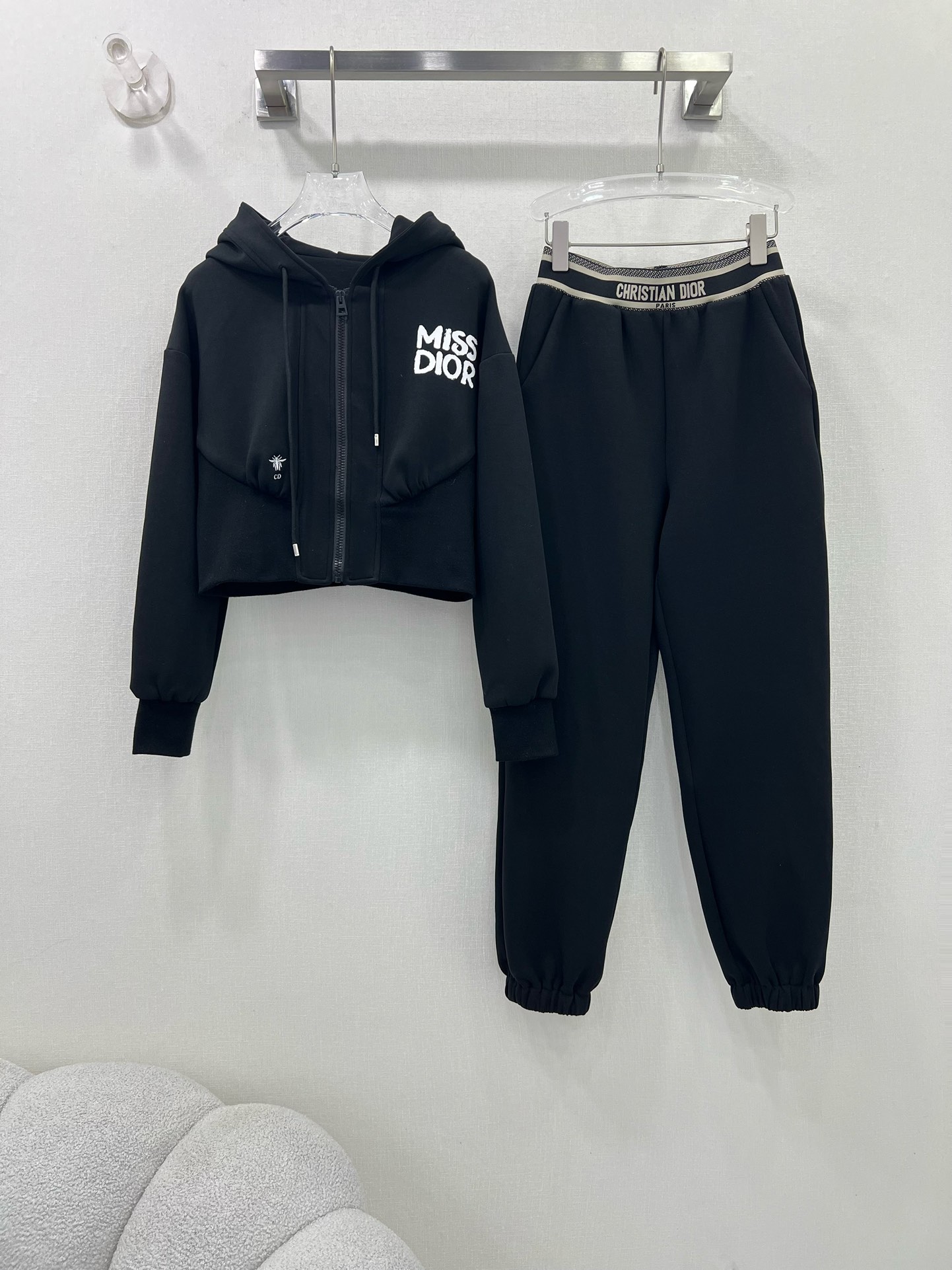 Dior Clothing Coats & Jackets Pants & Trousers Two Piece Outfits & Matching Sets Embroidery Cotton Fall Collection Vintage Hooded Top