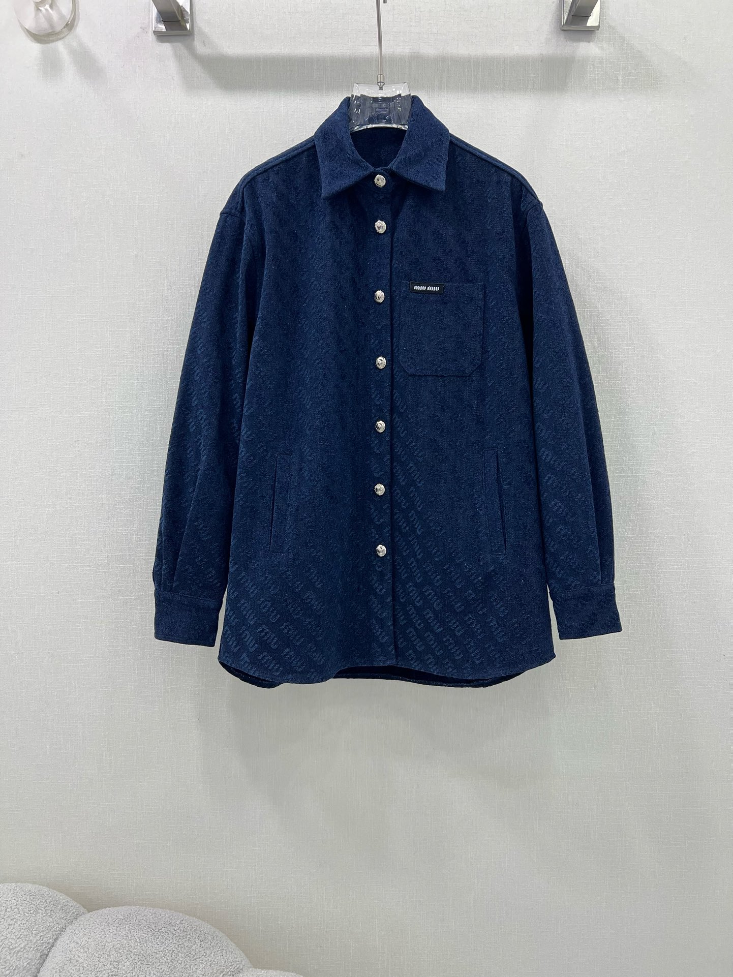 MiuMiu Clothing Coats & Jackets Shirts & Blouses Embroidery Denim Fall/Winter Collection Casual