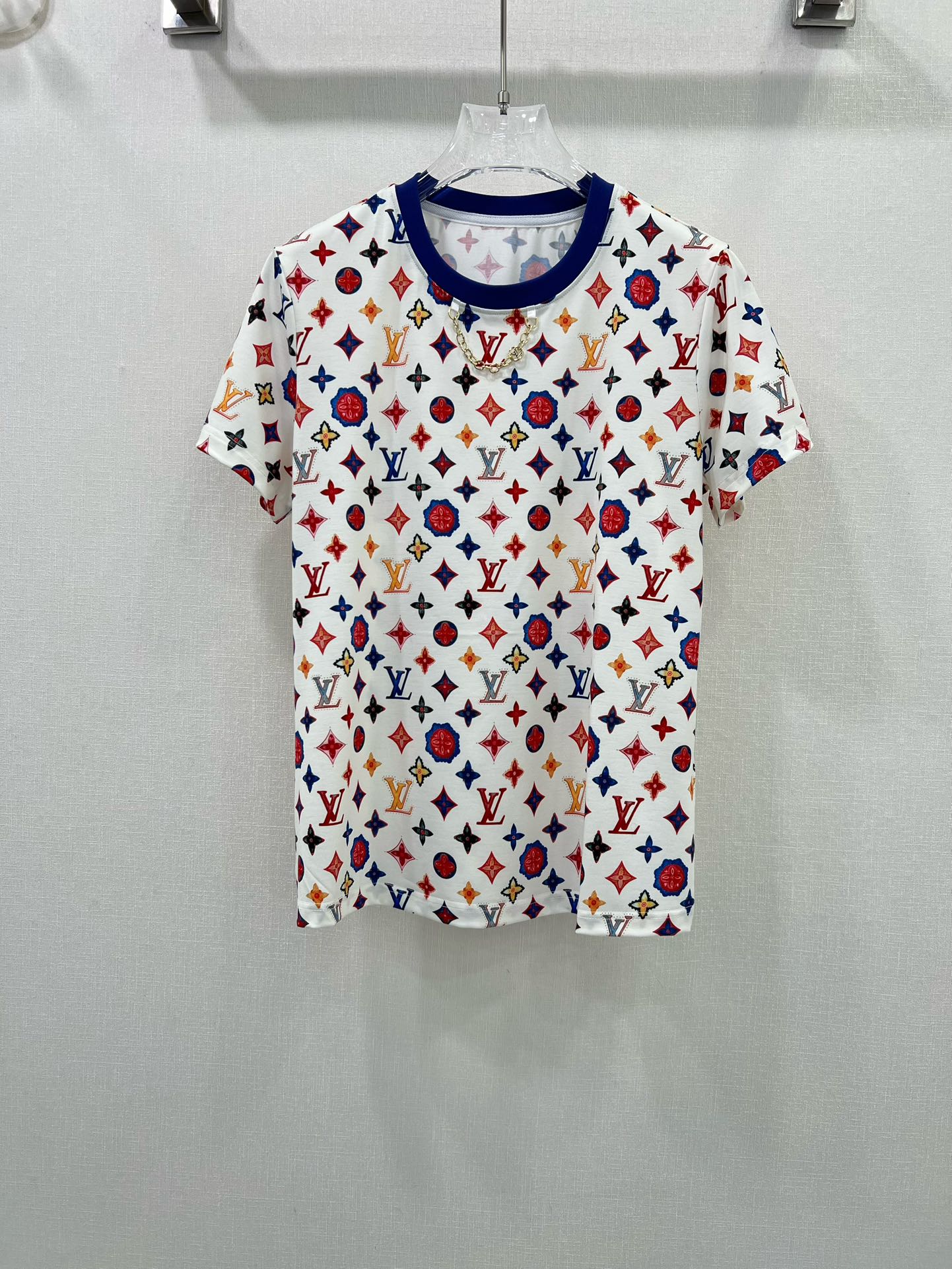 Louis Vuitton Sale
 Clothing T-Shirt Cotton Spring Collection Short Sleeve B30512540110