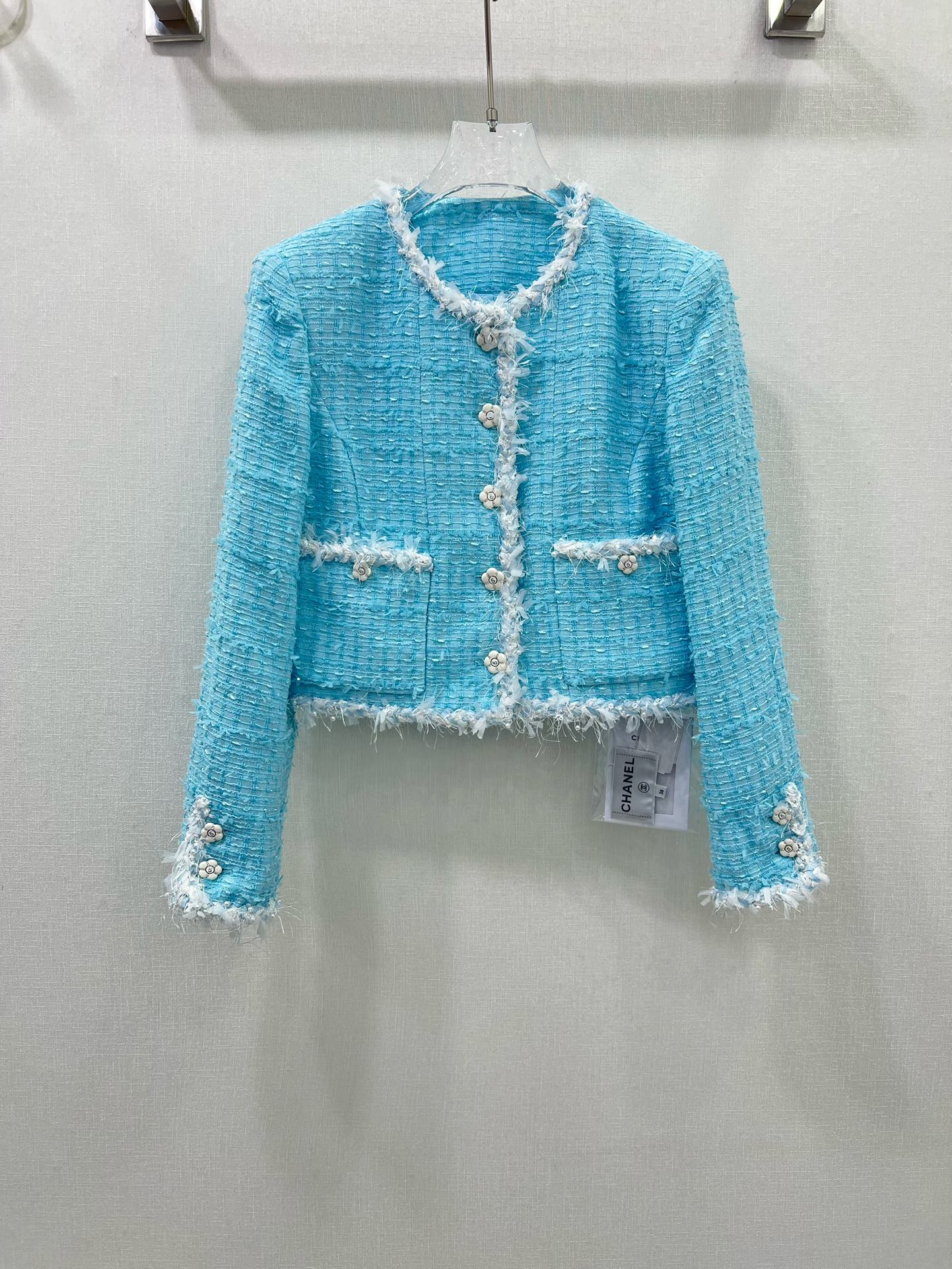 Chanel Clothing Coats & Jackets Blue White Weave Fall Collection Vintage B30512542390