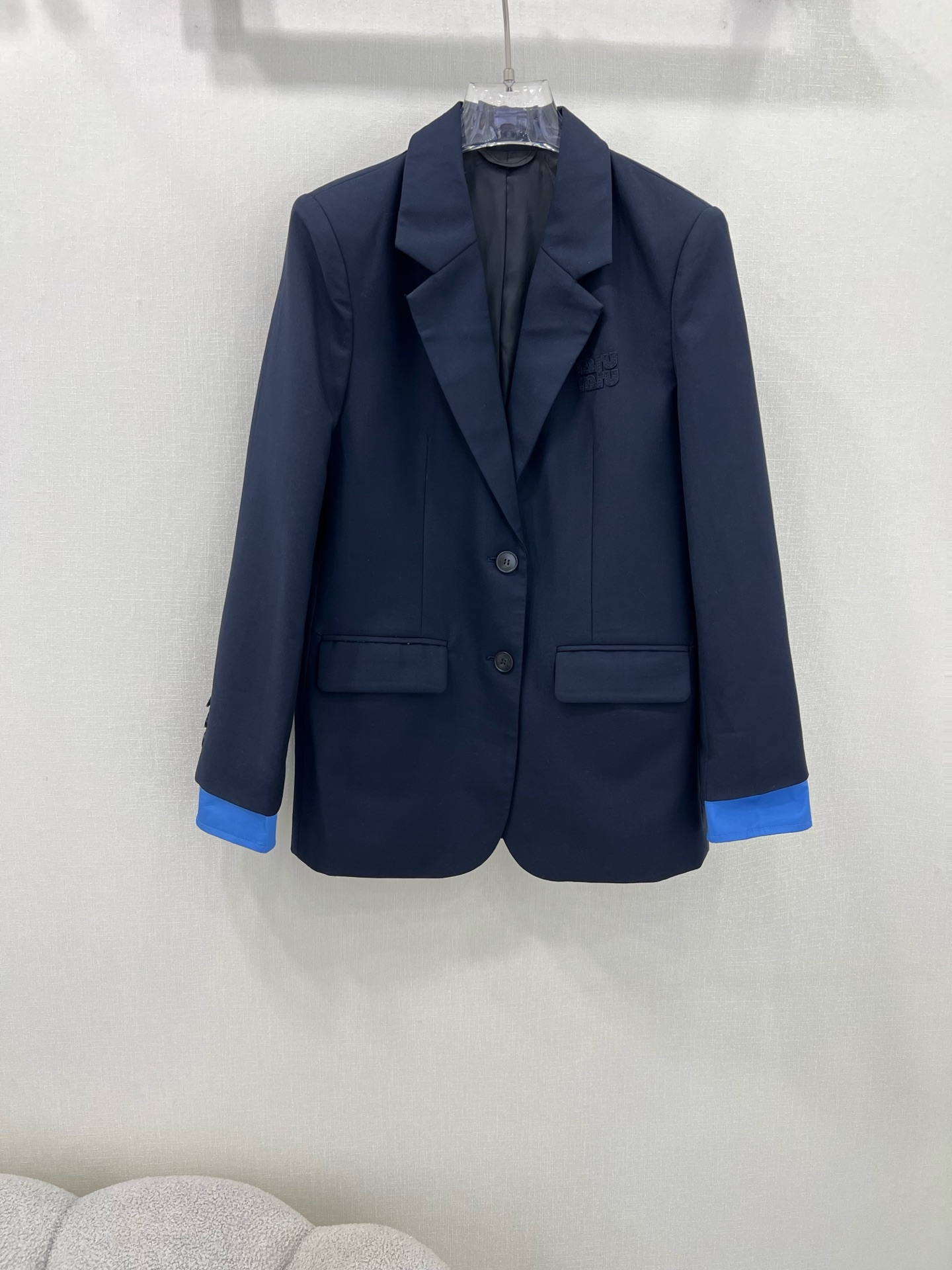 🔥🔥miumi*25新款新款缪假两件西装外套  高级老钱风配色 少女知识分子时髦风穿搭！老钱风假两件西装