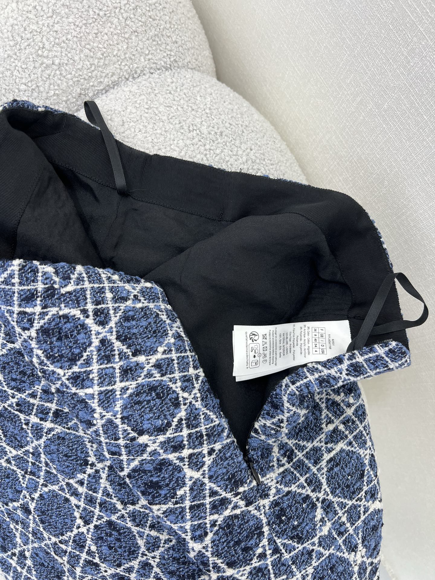 🔥🔥Dio* 25新款藤格提花半裙 定制YB进口粗纺毛呢材质  高级品相 经典戴妃藤格纹元素弥久珍藏，定