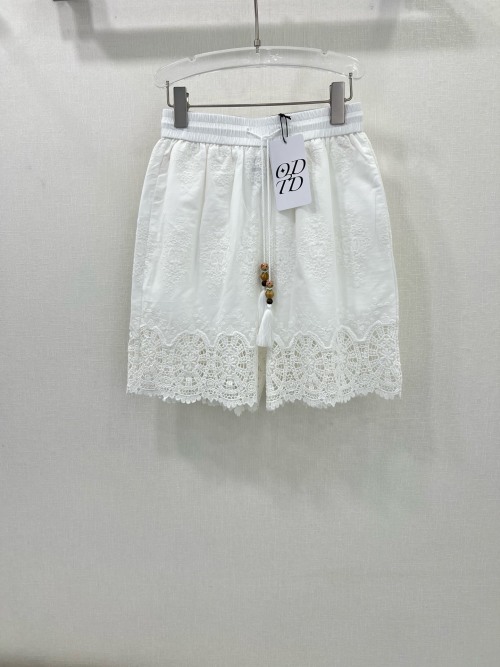 Elegant White Lace Trim Embroidered Shorts - Vintage Inspired, Sizes S-L 5 Elegant White Lace Trim Embroidered Shorts – Vintage Inspired, Sizes S-L