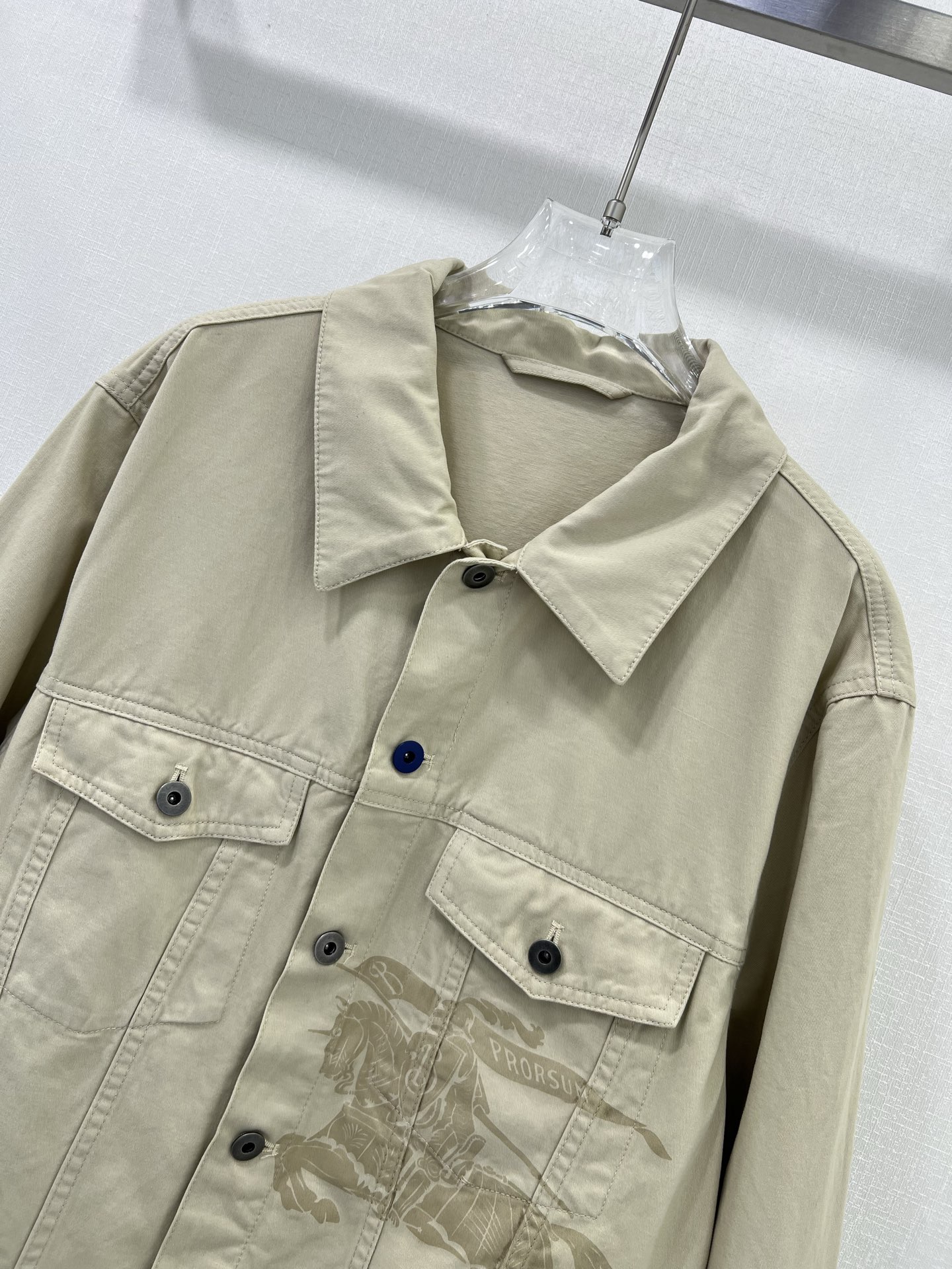Stylish Outfit for Bold Woman: Burberry Jacket with Cowboy Pants and Horse Print - 图片 2