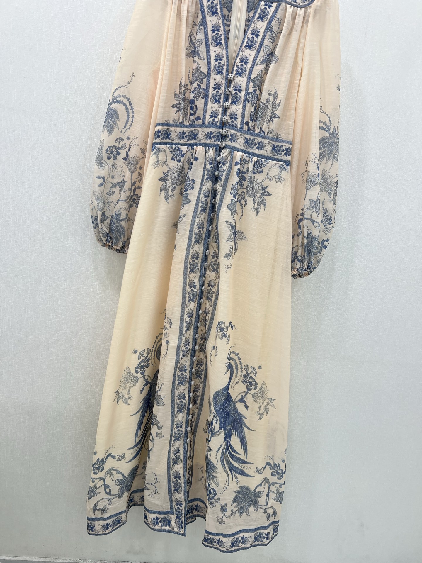 🔥🔥Zimmerman*兹/默曼 25新款连衣裙 V领蓬蓬泡泡袖公主袖设计 搭配定制腰带 腰部收腰设计 