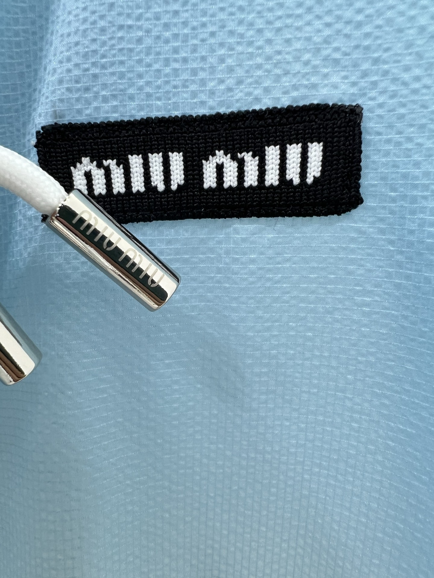 Miu Miu Women's Windbreaker Jacket - Lightweight, Blue and White, Size S-L 9 i1747748997723 4529 0 8
