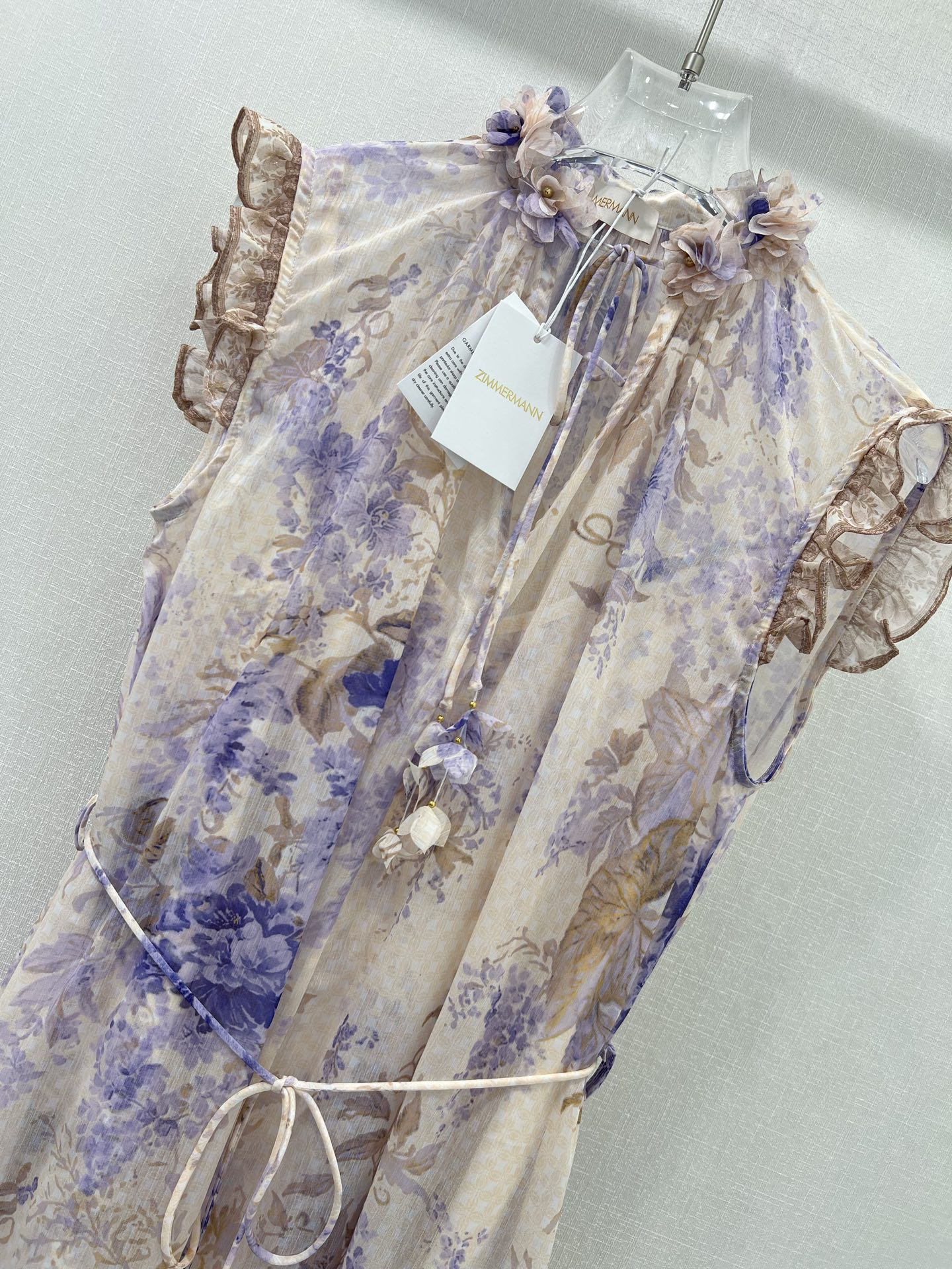New Zimmerman Digital Print Flower Design Dress: High Fashion, Gentle, Soft Tune - 图片 4