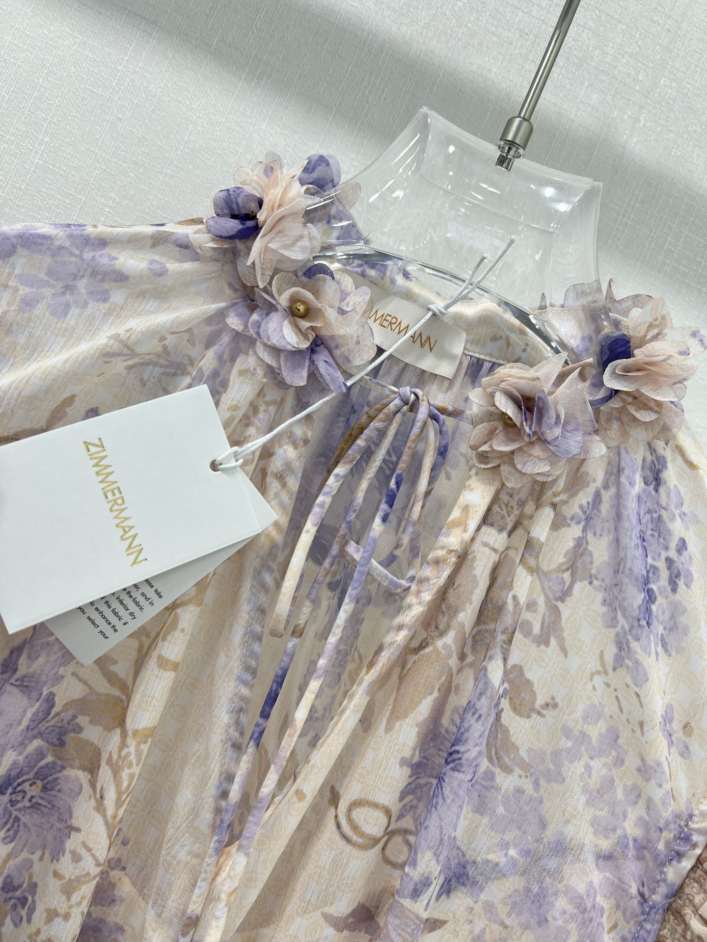 New Zimmerman Digital Print Flower Design Dress: High Fashion, Gentle, Soft Tune - 图片 3