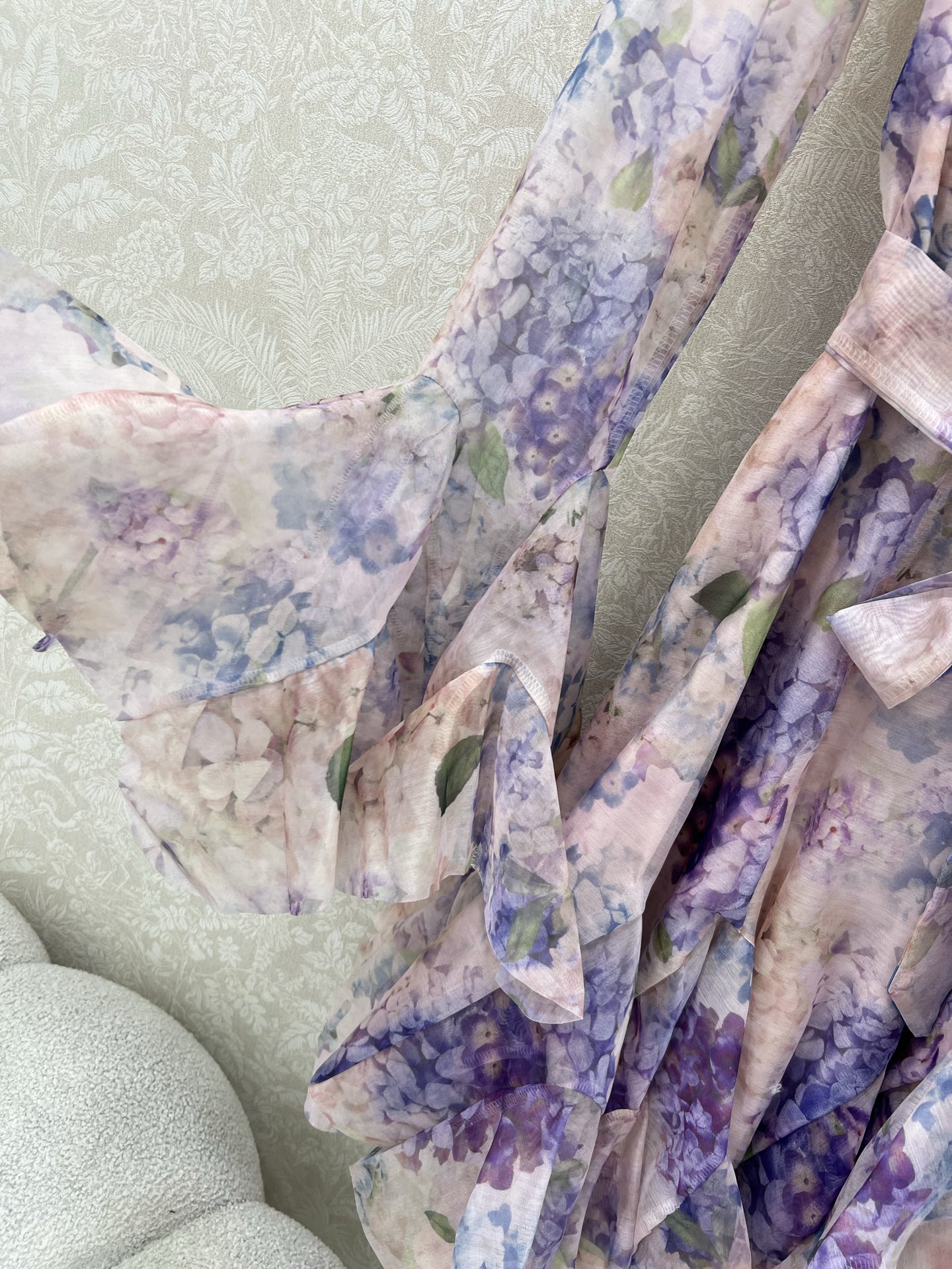 🔥🔥Zimmerman*兹/默曼 25新款不规则混纺数码印花花朵设计长袖连衣裙 极具个性的一款连衣裙 袖