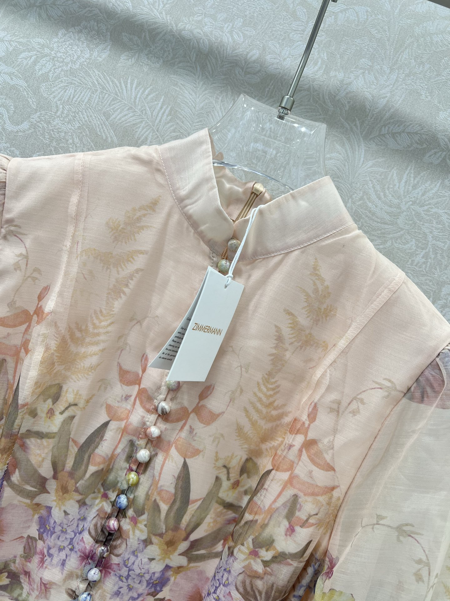 🔥🔥Zimmerman*兹/默曼 25新款不规则混纺数码印花花朵设计长袖连衣裙 极具个性的一款连衣裙 袖