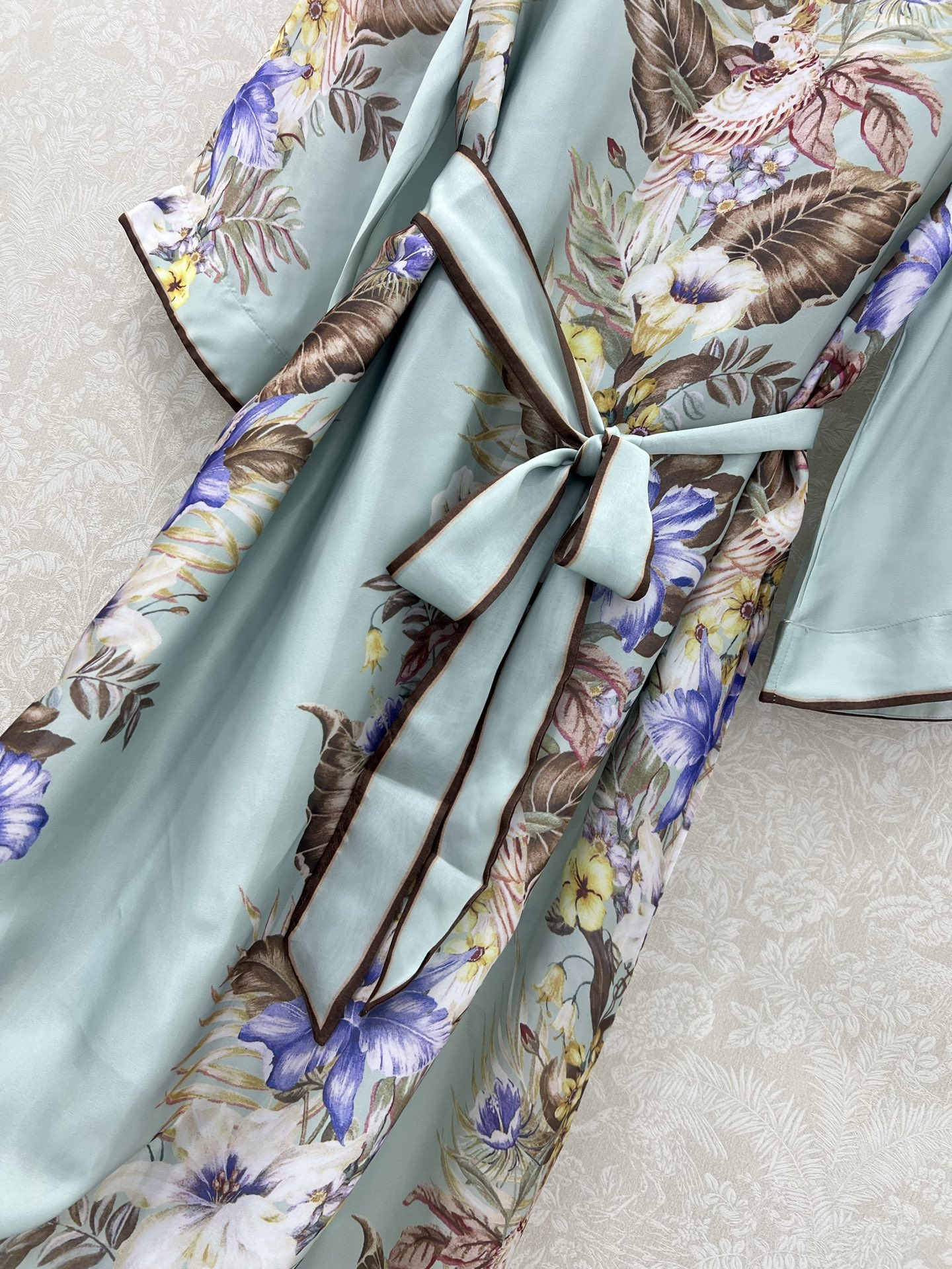 🔥🔥Zimmerman*兹/默曼 25新款连衣裙 一字肩定位印花衬衣 超绝的豆绿色 搭配本布腰带 定位奢