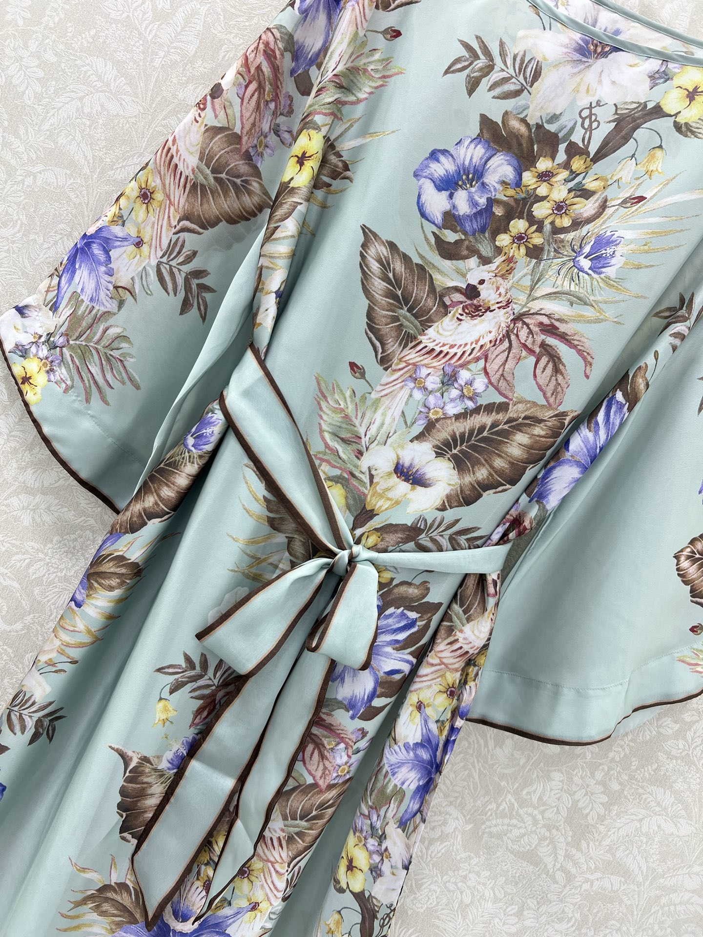 🔥🔥Zimmerman*兹/默曼 25新款连衣裙 一字肩定位印花衬衣 超绝的豆绿色 搭配本布腰带 定位奢