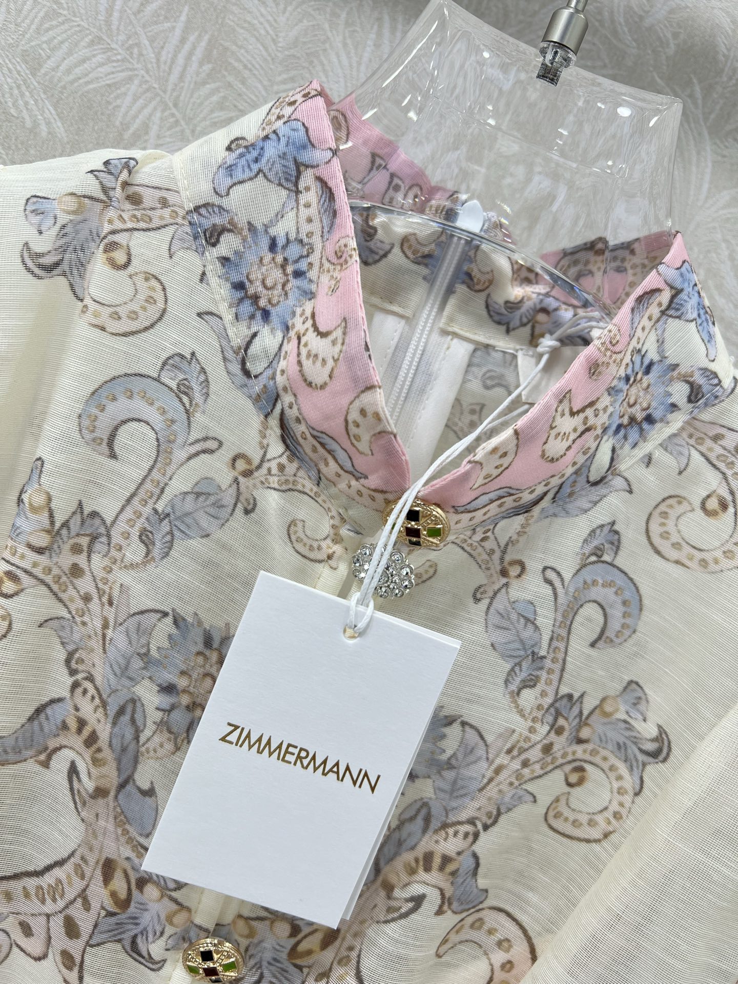 🔥🔥Zimmerman*兹/默曼 25新款百花渐变系列 同步上新啦~短款‼️连衣裙 小立领和灯笼袖设计 