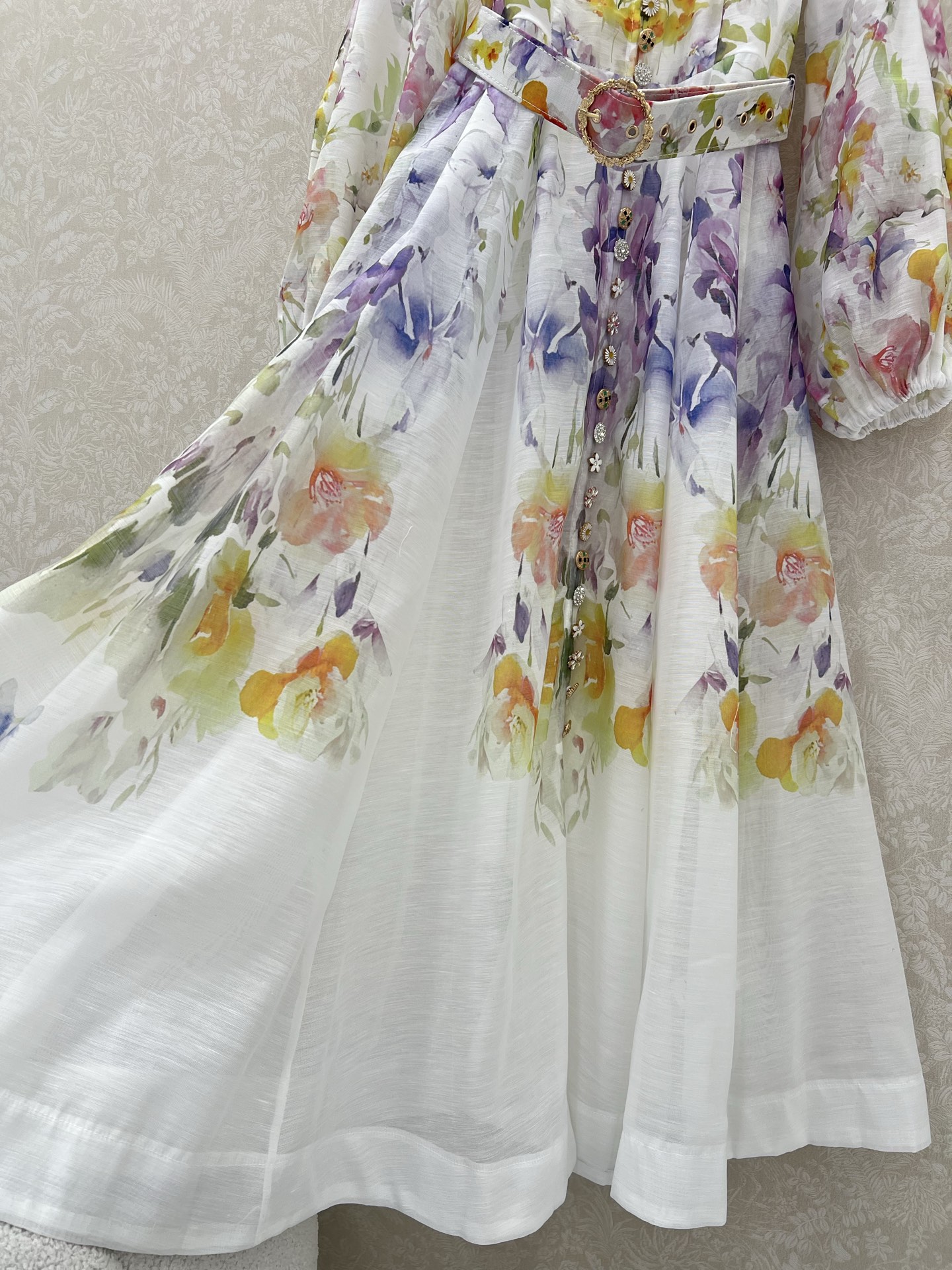 🔥🔥Zimmerman*兹/默曼 25新款百花系列 同步上新啦~长款‼️连衣裙 小立领和灯笼袖设计 前襟