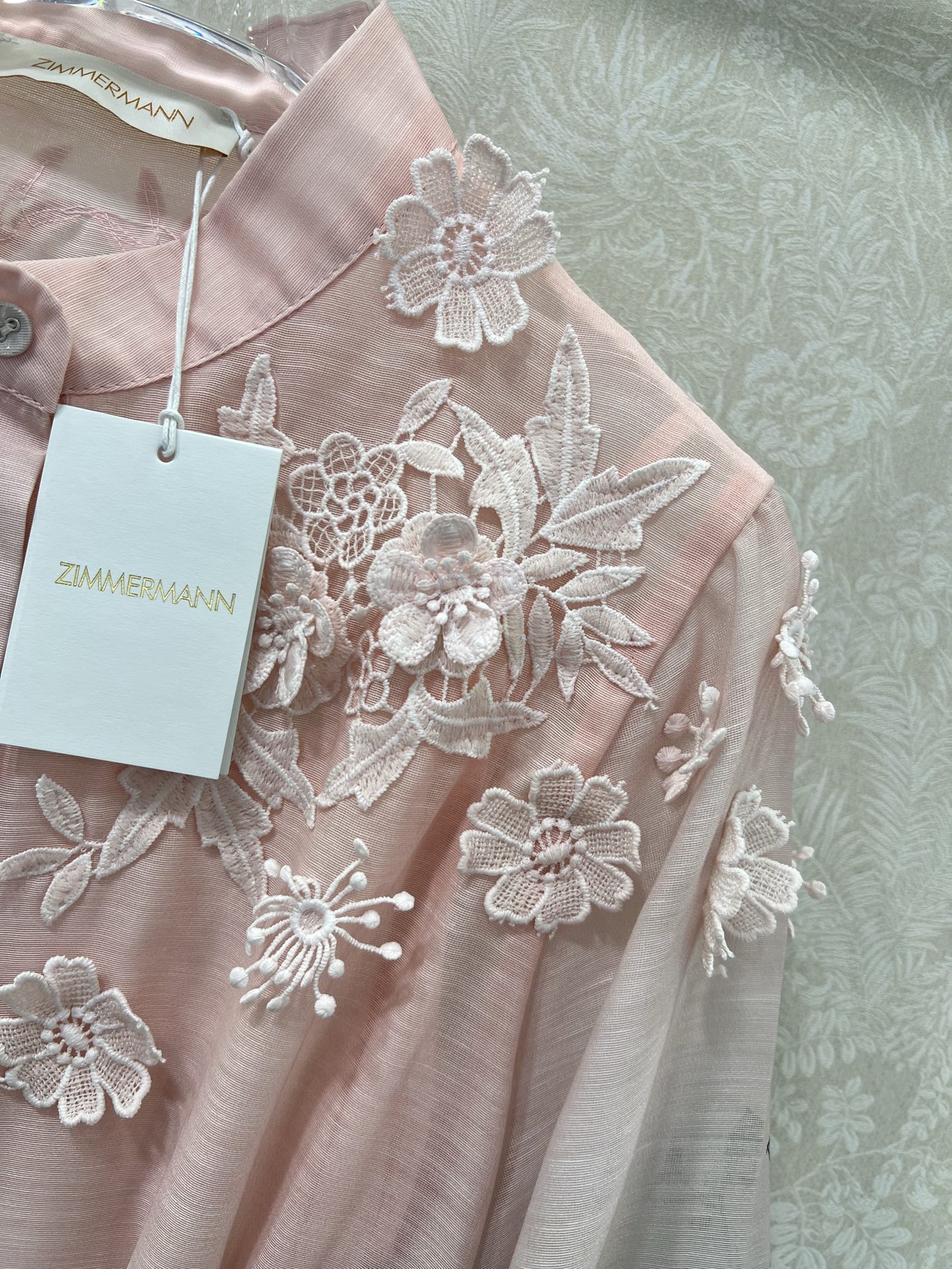 🔥🔥Zimmerman*兹/默曼 25新款百花系列 长款连衣裙 超美腻的连衣裙来袭 整件粉绿色调 小立领