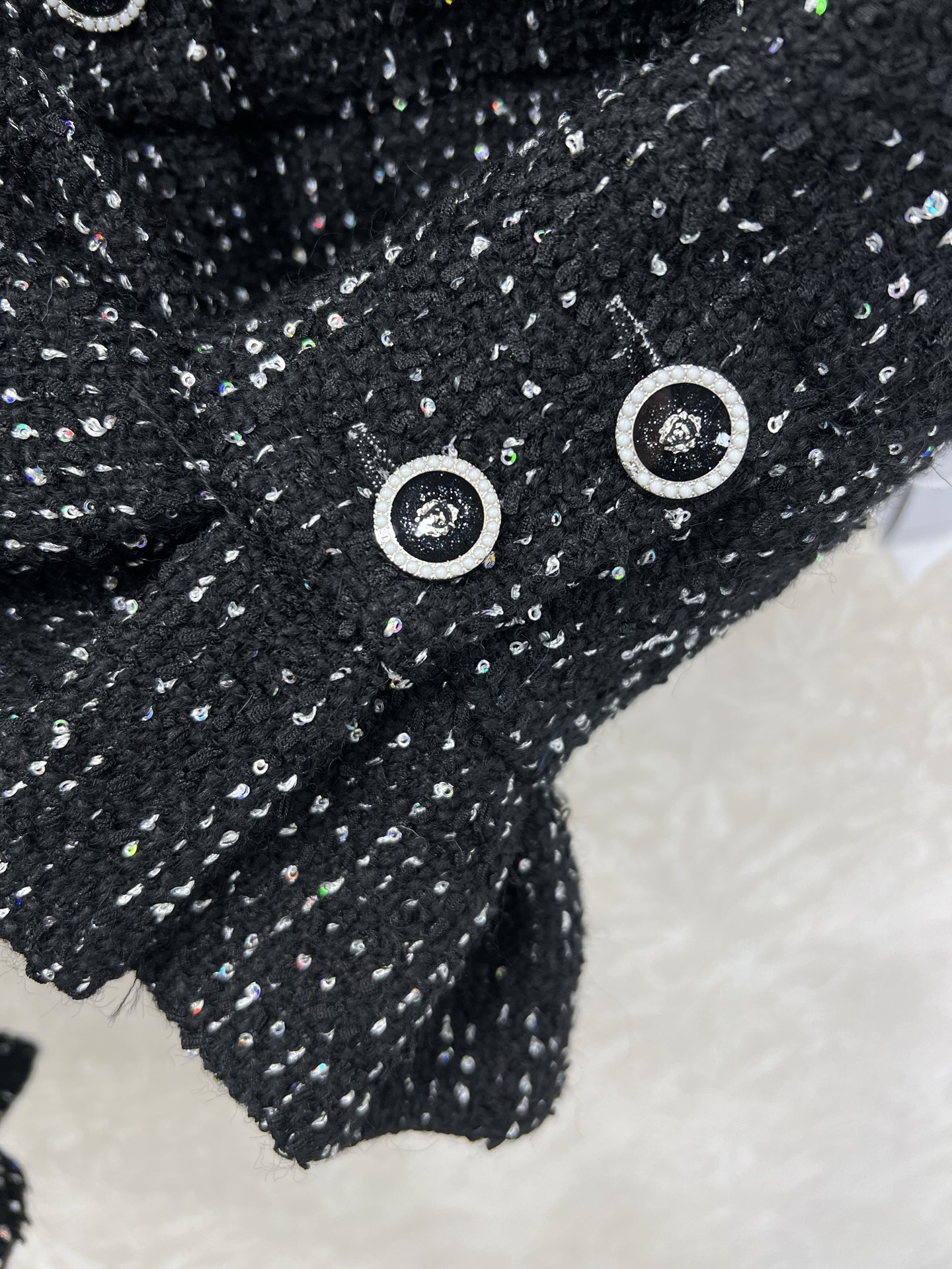 🔥🔥chan*l 25新款高级手工坊系列 法式宫廷风亮片荷叶边外套 独家yb开发！高版出品！高级定制粗花