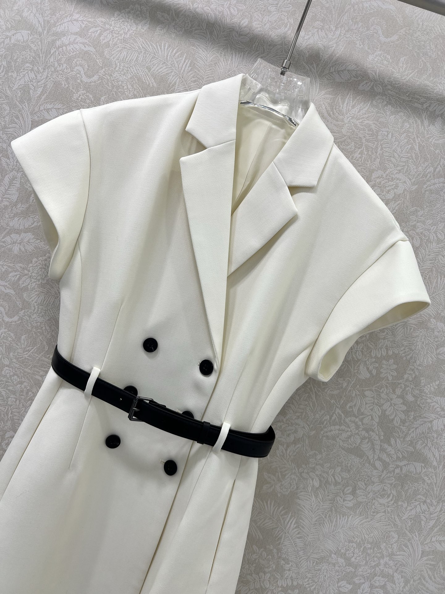 🔥🔥Dio*25新款丝毛连衣裙高版本 内衬真丝 翻领阔袖搭配真皮腰带长裙 定制YB进口丝毛材质 挺括有型