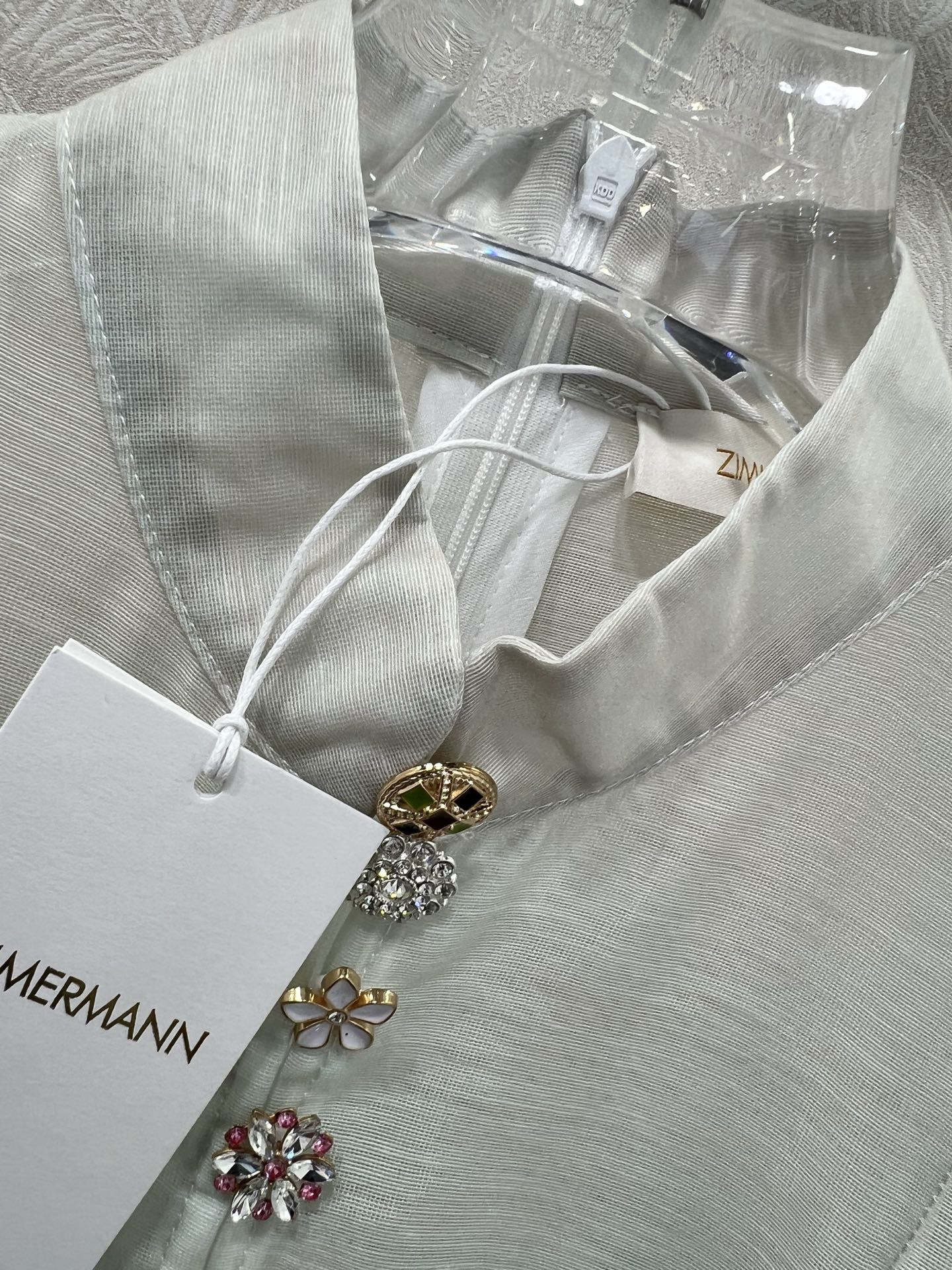 🔥🔥Zimmerman*兹/默曼 25新款海洋沙滩🏖度假系列  短款连衣裙 小立领和灯笼袖设计 前襟定制