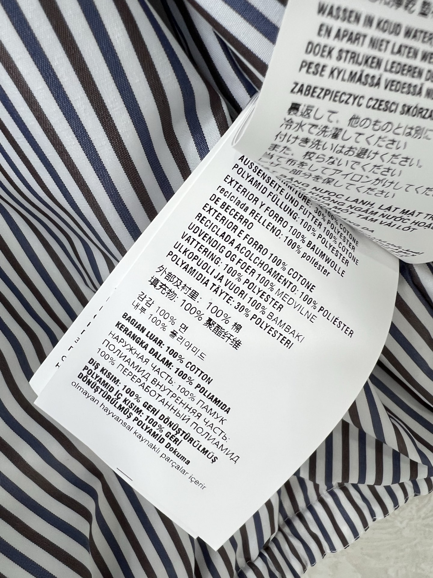 🔥🔥PRAD* 25新款泰兰德学院风，竖条纹连帽棉衣外套 后背名典三角标装饰 定制棉府绸色织条纹衬衫面料