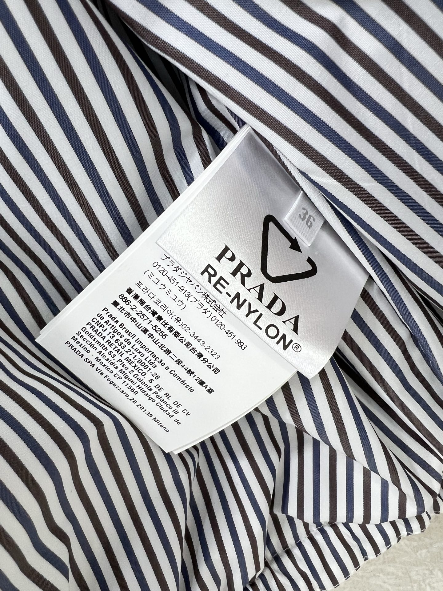 🔥🔥PRAD* 25新款泰兰德学院风，竖条纹连帽棉衣外套 后背名典三角标装饰 定制棉府绸色织条纹衬衫面料