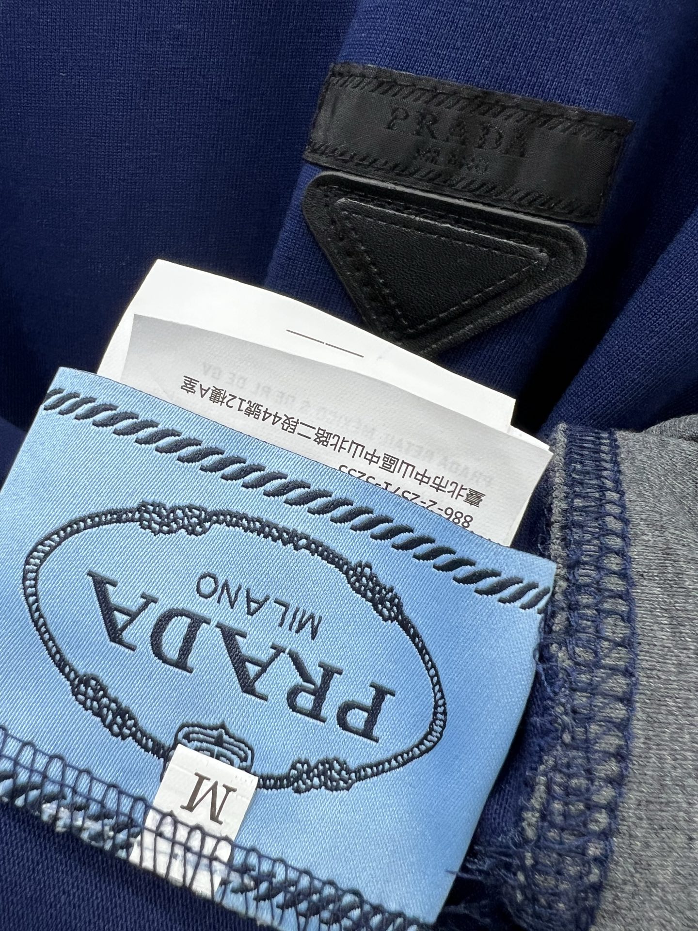 🔥🔥prad*25新款圆领假两件短袖T恤 高级老钱风配色拼接袖口 少女知识分子时髦风穿搭！老钱风假两件版