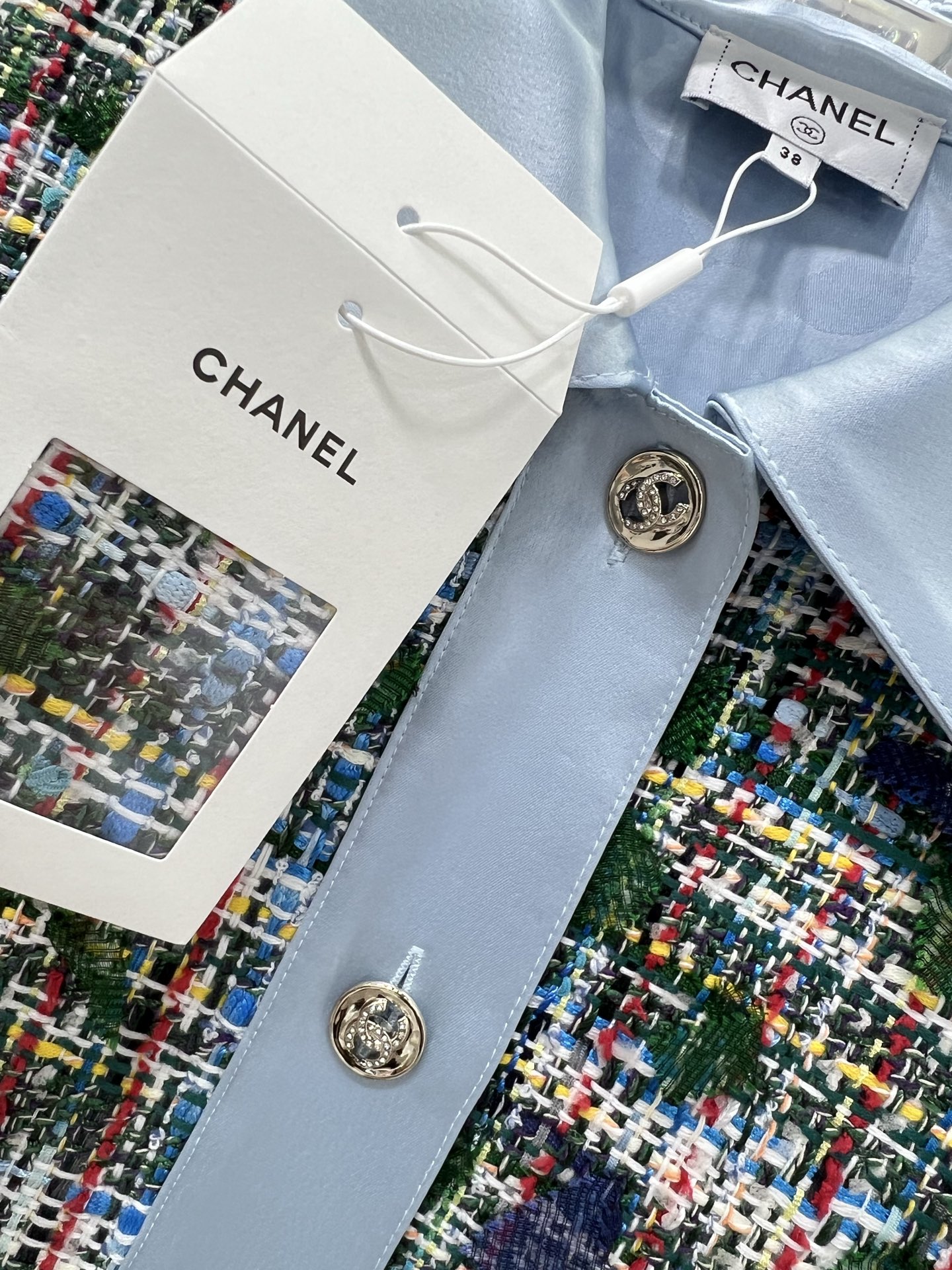 🔥🔥chan*l 25新款瀑布系列彩呢流苏短袖马甲外套  手工坊系列同步上新啦 珍妮同款高级手工坊小香风