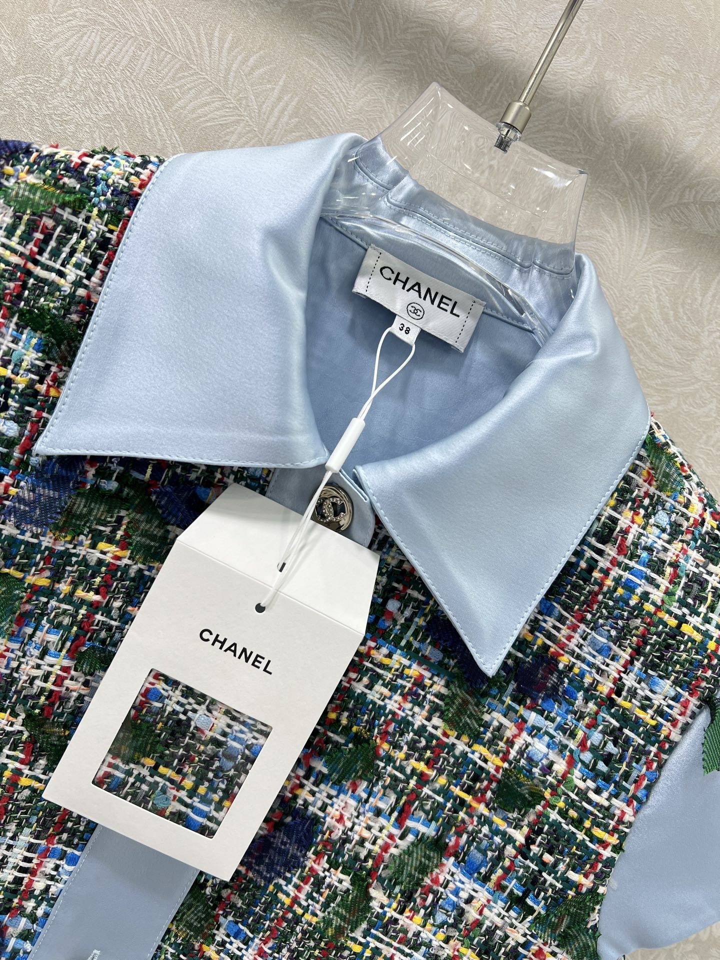 🔥🔥chan*l 25新款瀑布系列彩呢流苏短袖马甲外套  手工坊系列同步上新啦 珍妮同款高级手工坊小香风