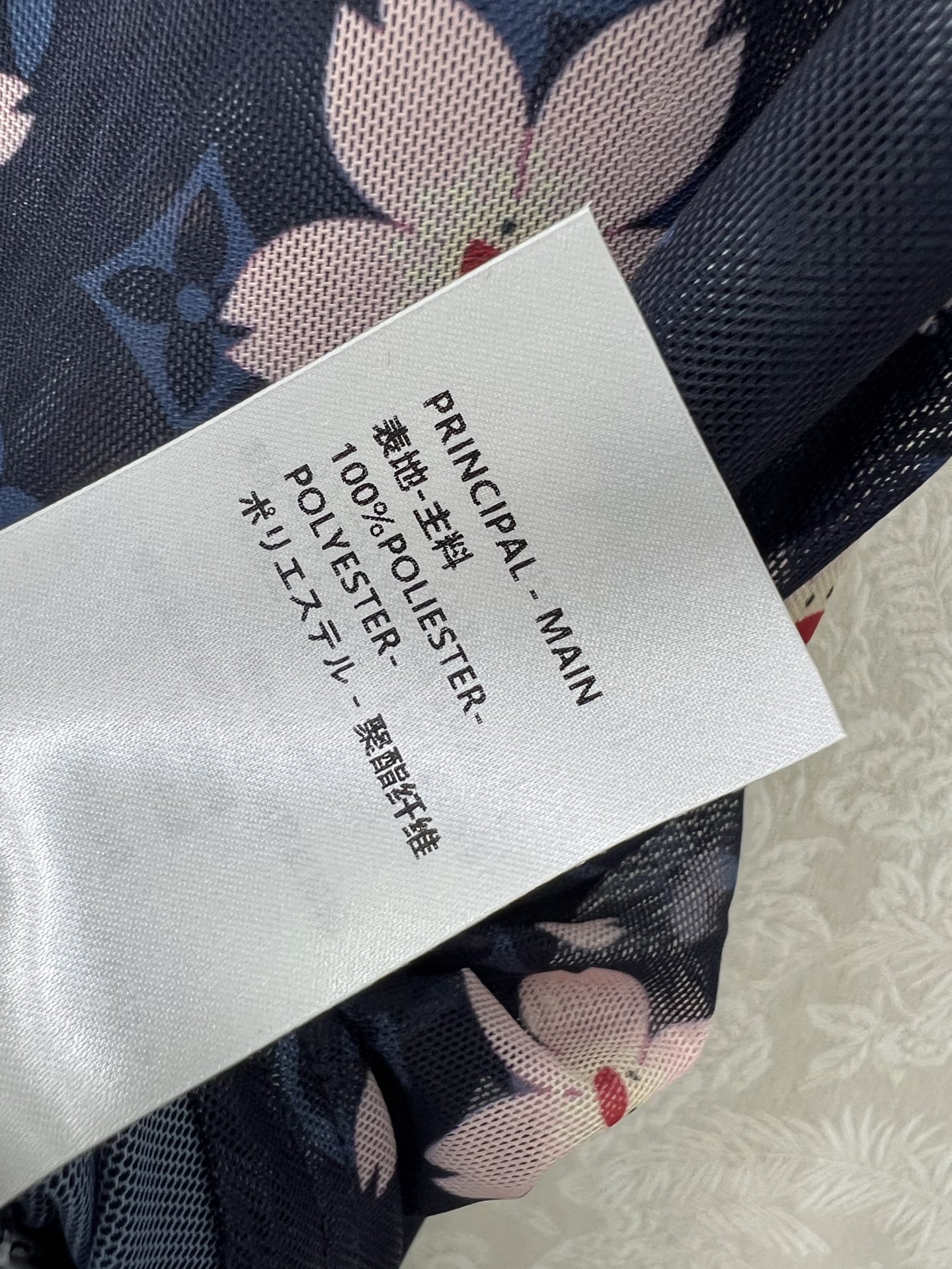 🔥🔥Louis Vuitt*n25新款网纱打底衫~整体字母老花🌸樱花印花网纱面料亲肤又透气  胸前字母l