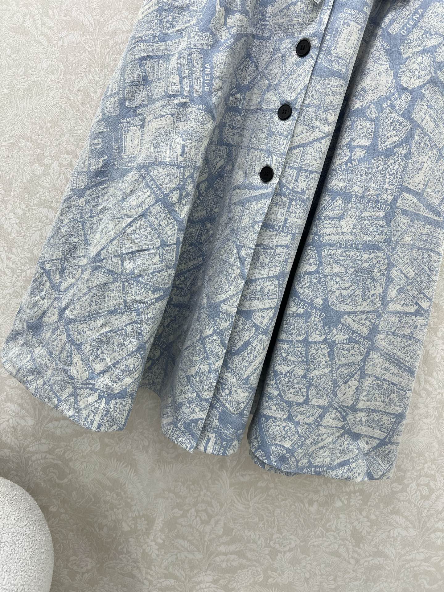 🔥🔥DIO*25新款提花大摆半裙 定制单排扣腰头隐藏腰带腰带设计 粉色🩷款通体满印丛林动物图案  蓝色🩵