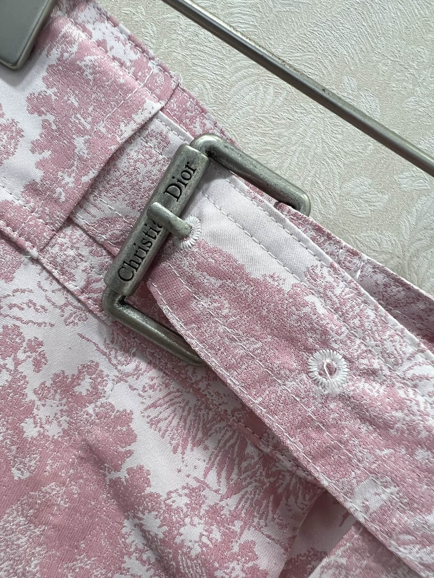 🔥🔥DIO*25新款提花大摆半裙 定制单排扣腰头隐藏腰带腰带设计 粉色🩷款通体满印丛林动物图案  蓝色🩵