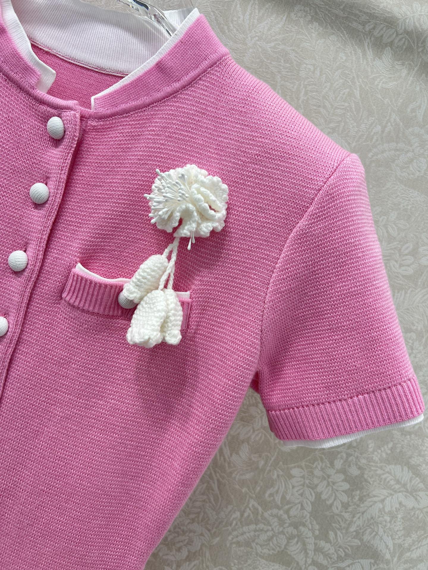 🔥🔥self-portrait 25新款粉红色短袖羊毛混纺针织连衣裙 超美腻的粉色🩷绝绝子！！完美复刻质