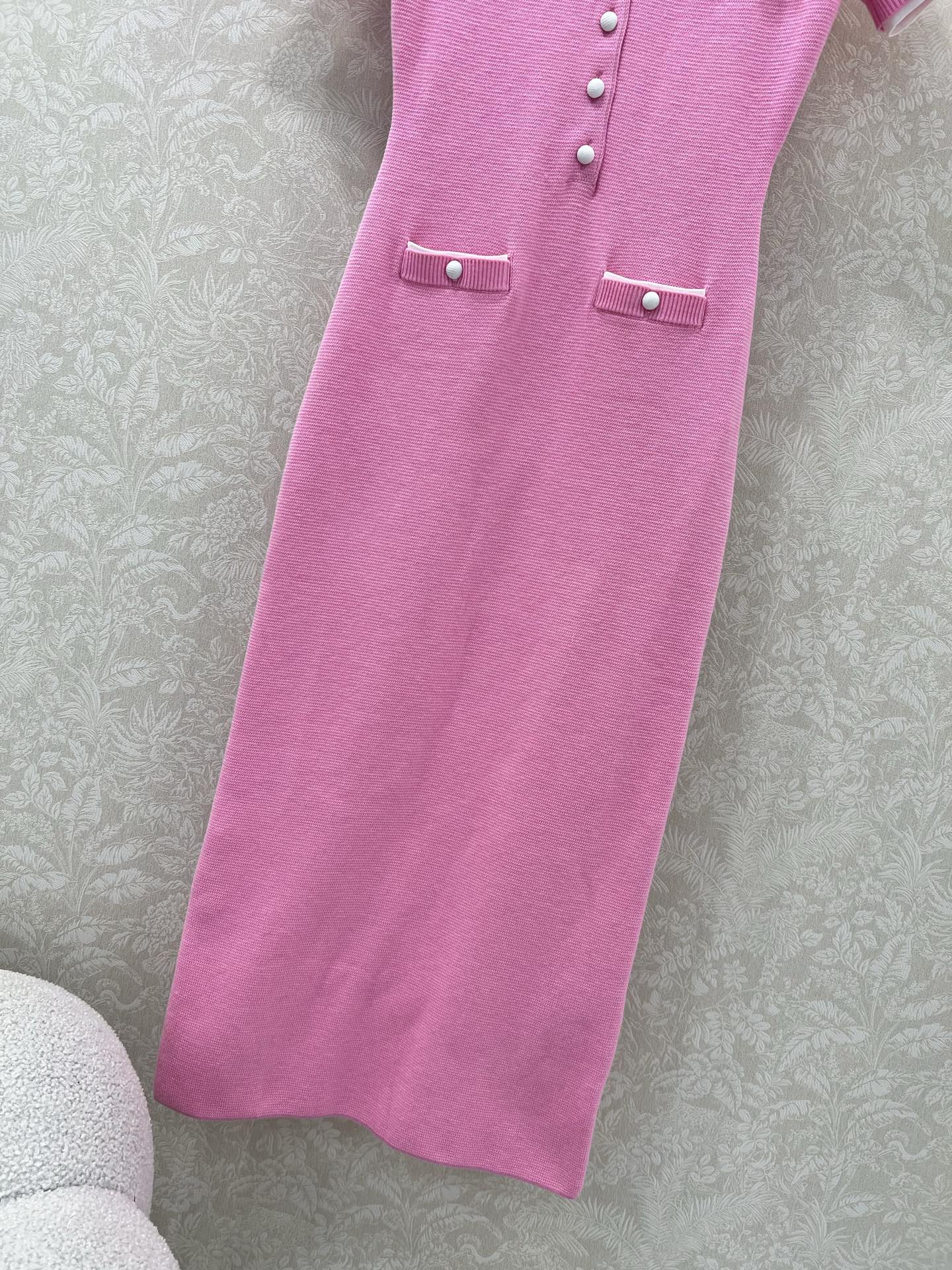 🔥🔥self-portrait 25新款粉红色短袖羊毛混纺针织连衣裙 超美腻的粉色🩷绝绝子！！完美复刻质