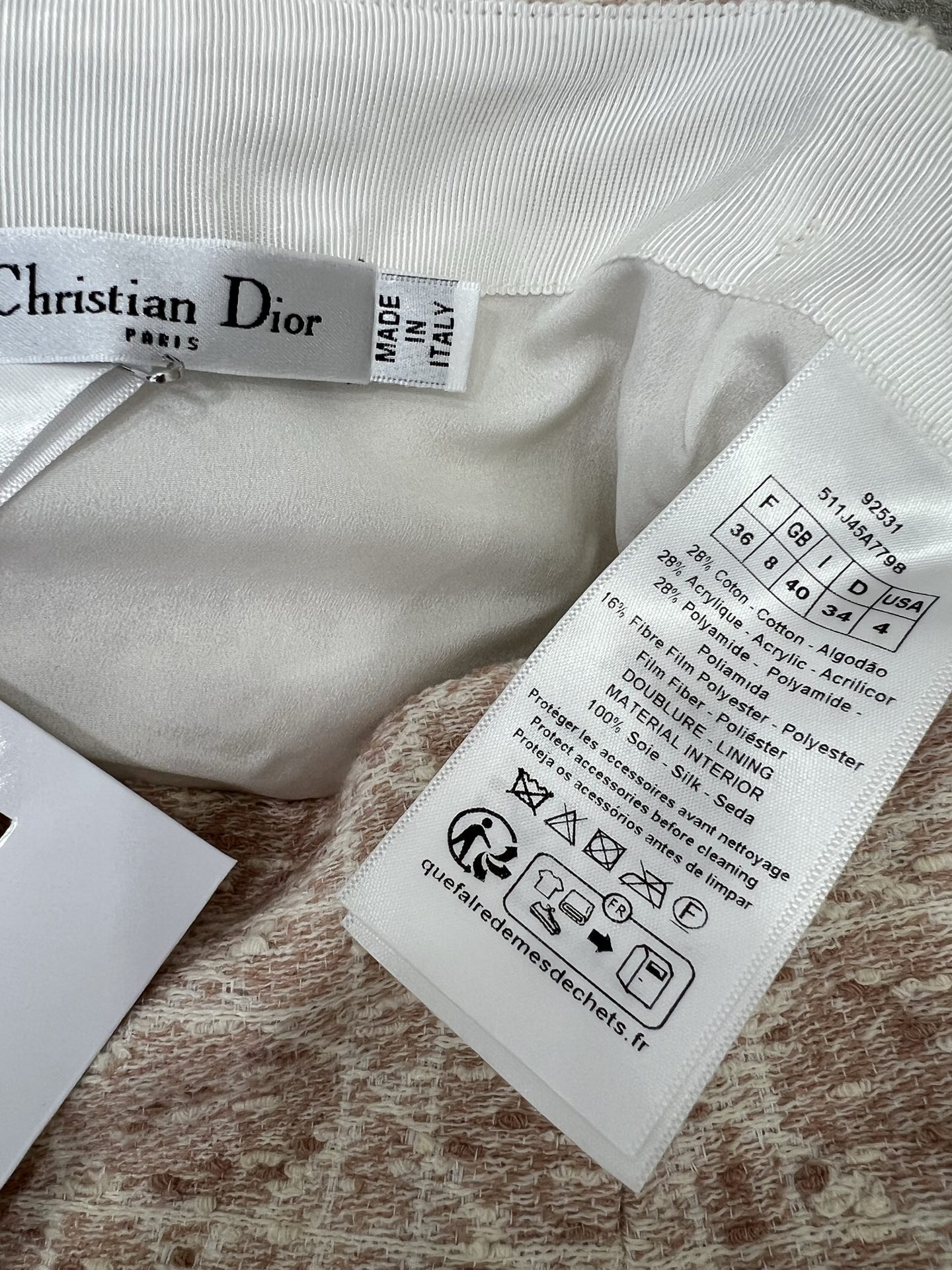 🔥🔥Dio* 25新款藤格提花半裙 马卡龙配色出货啦！绝美的藕粉跟浅蓝色 🩷🩵定制YB进口粗纺毛呢材质 