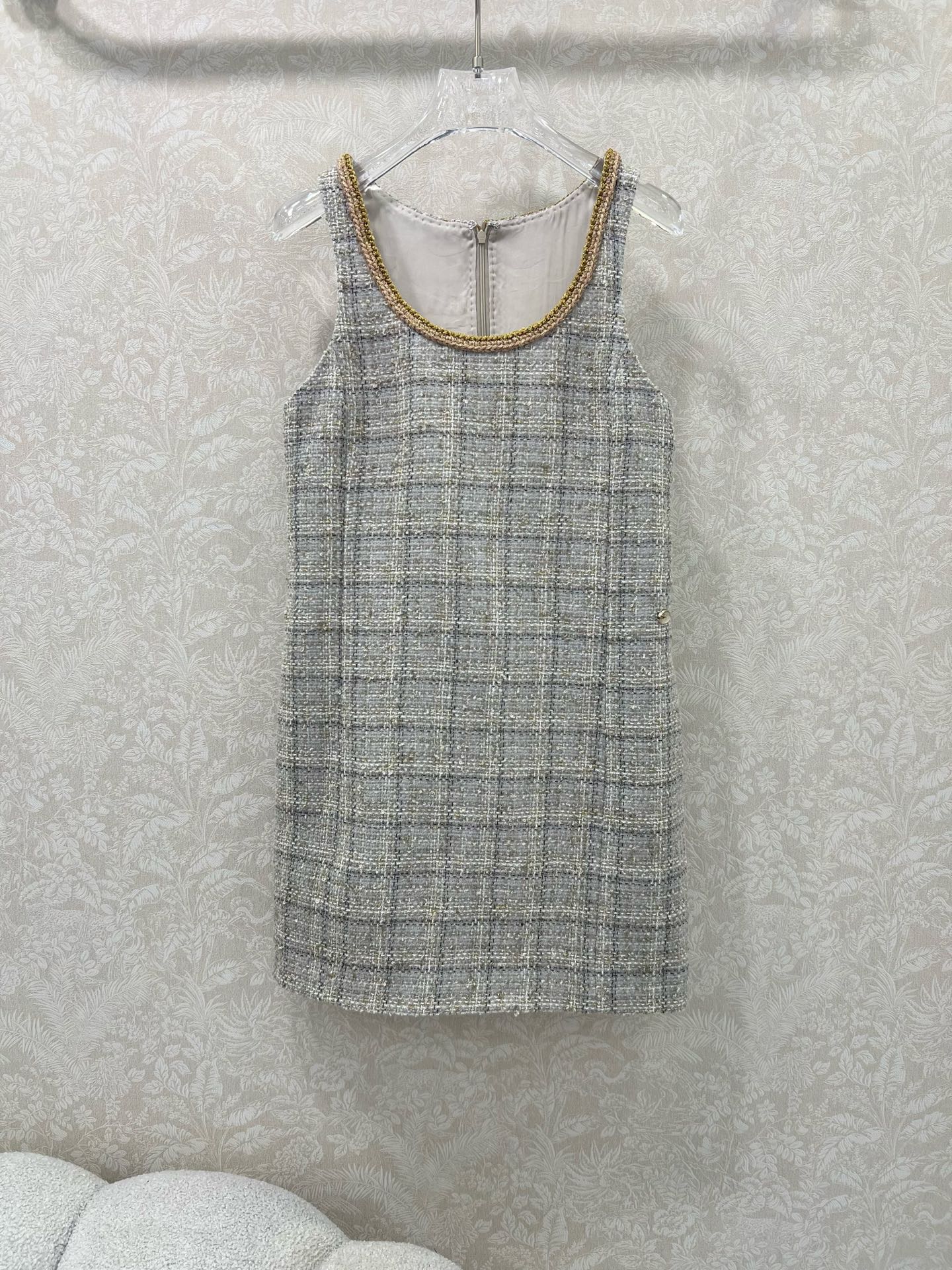 🔥🔥Chan*l25新款编织洋装捆边背心裙 高版本！百分百真丝内衬 手工挑边 注意细节区分版本‼️ 定制