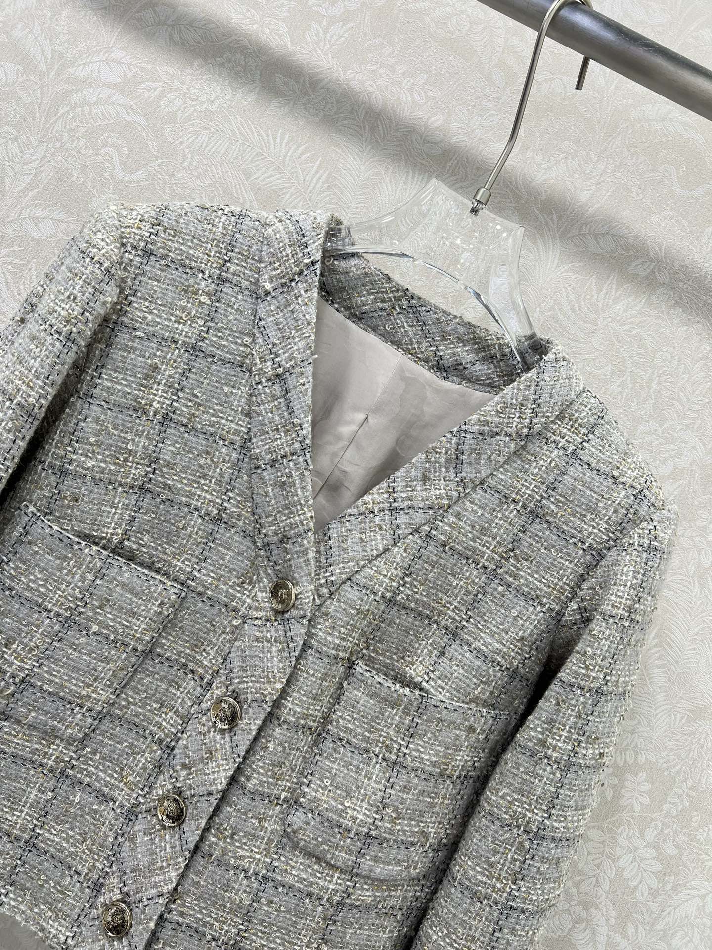 🔥🔥Chan*l25新款编织洋装V领外套 高版本！百分百真丝内衬 手工挑边 注意细节区分版本‼️ 定制Y