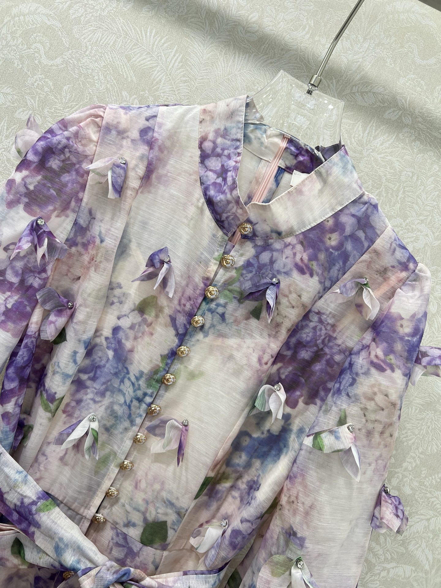 🔥🔥Zimmerman*兹/默曼 25新款印花系列 同步上新啦 小立领灯笼袖设计 前襟定制五金  超吸睛