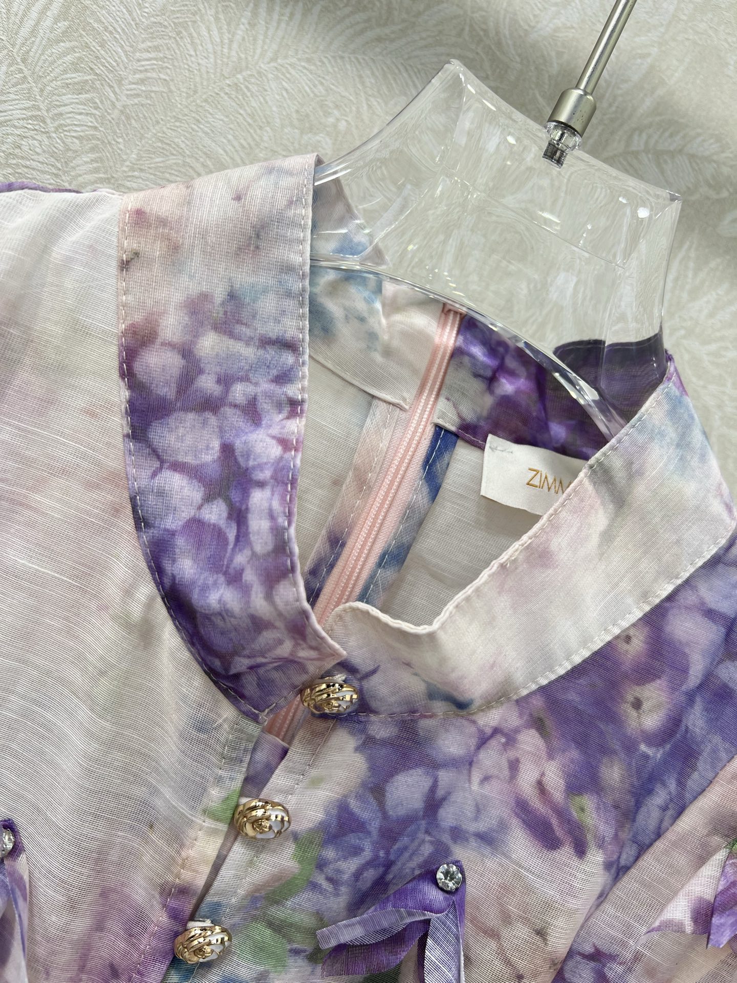 🔥🔥Zimmerman*兹/默曼 25新款印花系列 同步上新啦 小立领灯笼袖设计 前襟定制五金  超吸睛