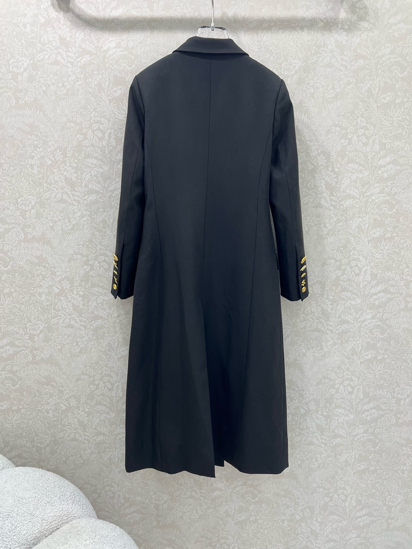 🔥🔥Sch*法国本土品牌 25新款长款大衣外套 大翻领双排扣设计 整件定制五金 衣边精美刻度金线刺绣 展