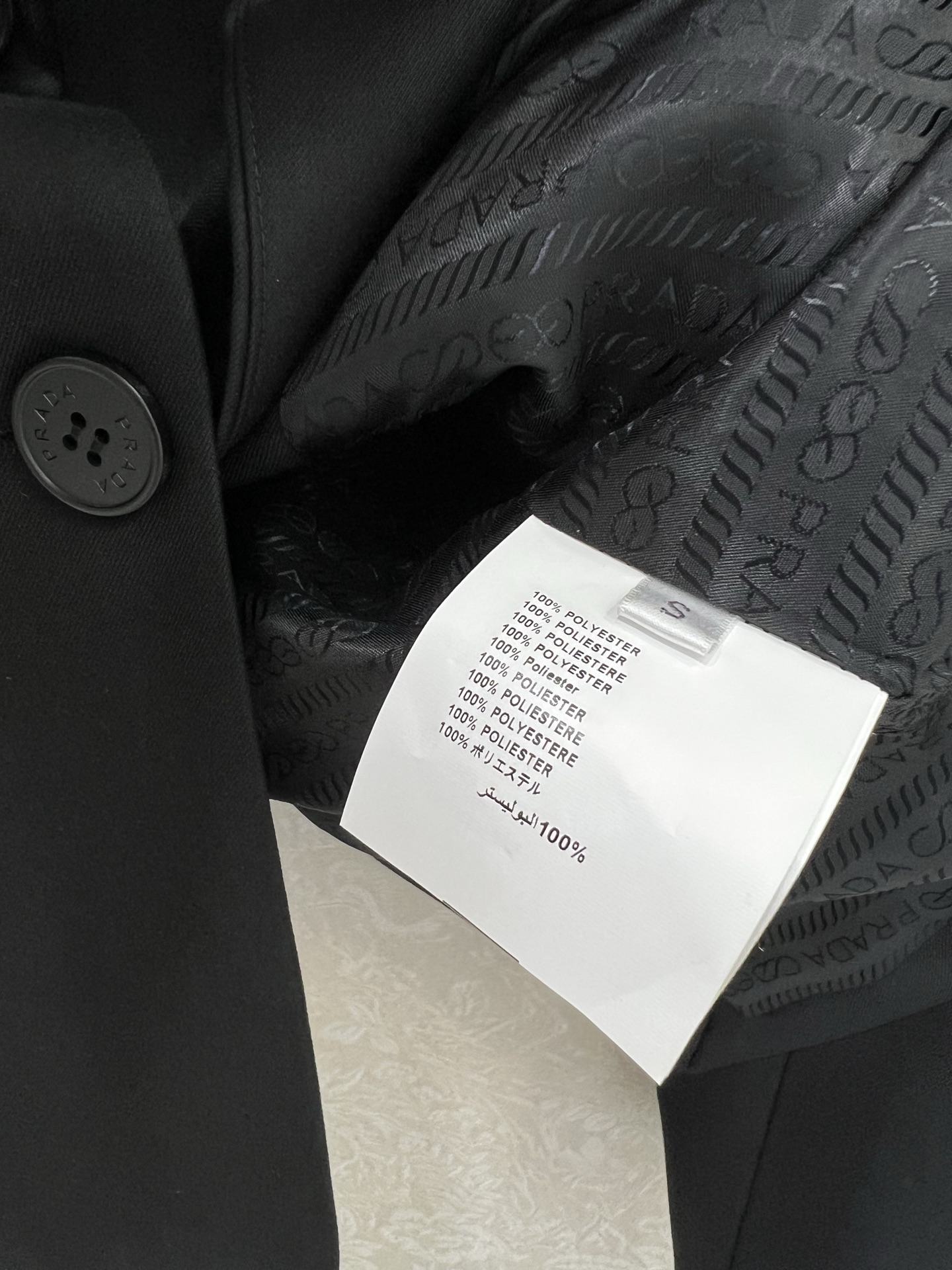 🔥🔥prad*25新款西装外套 西服面料挺度质感都在线  内衬字母提花 胸前经典三角标装饰 定制logo